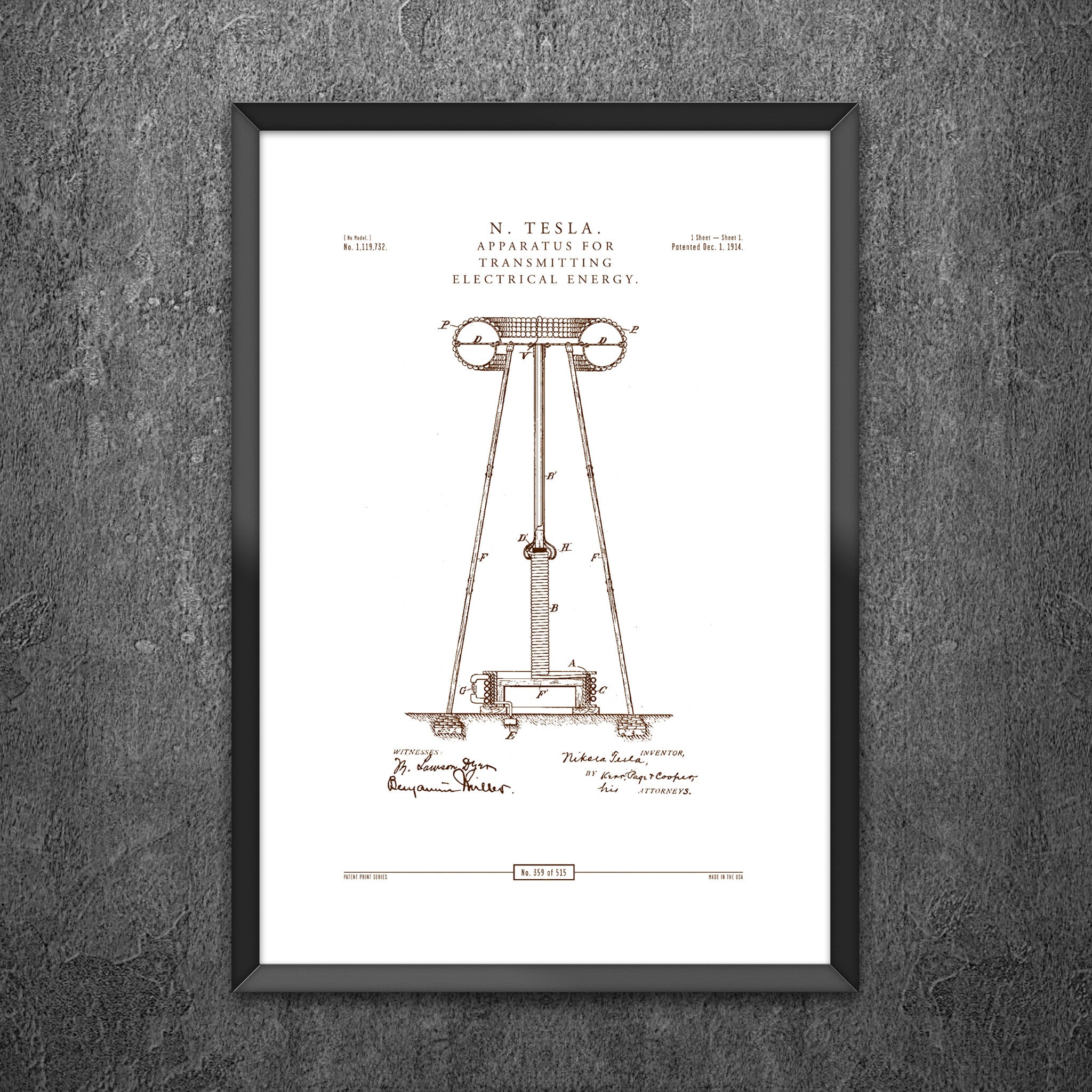 No 359 - Apparatus for Transmitting Electrical Energy