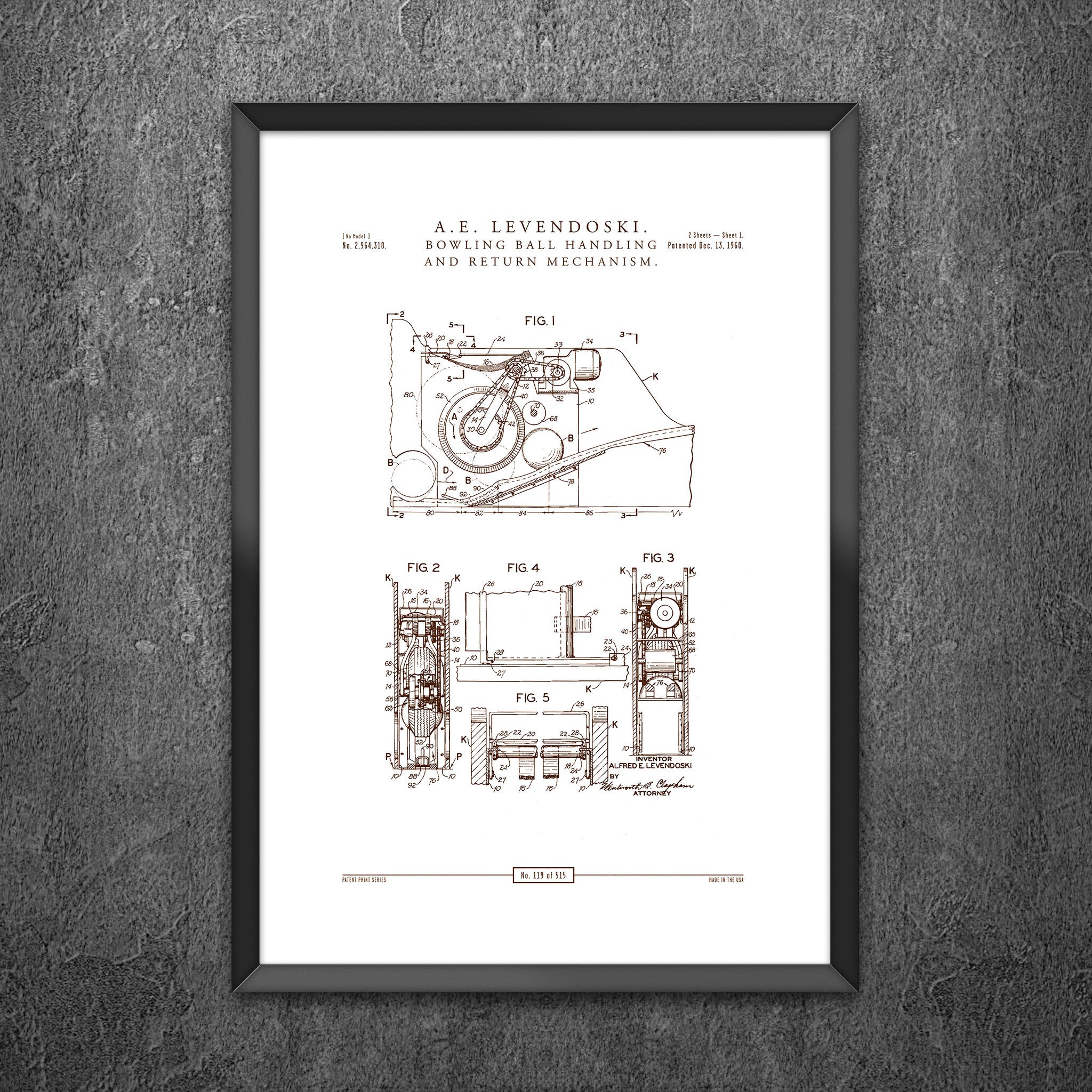 No 119 - Bowling Ball Handling and Return Mechanism