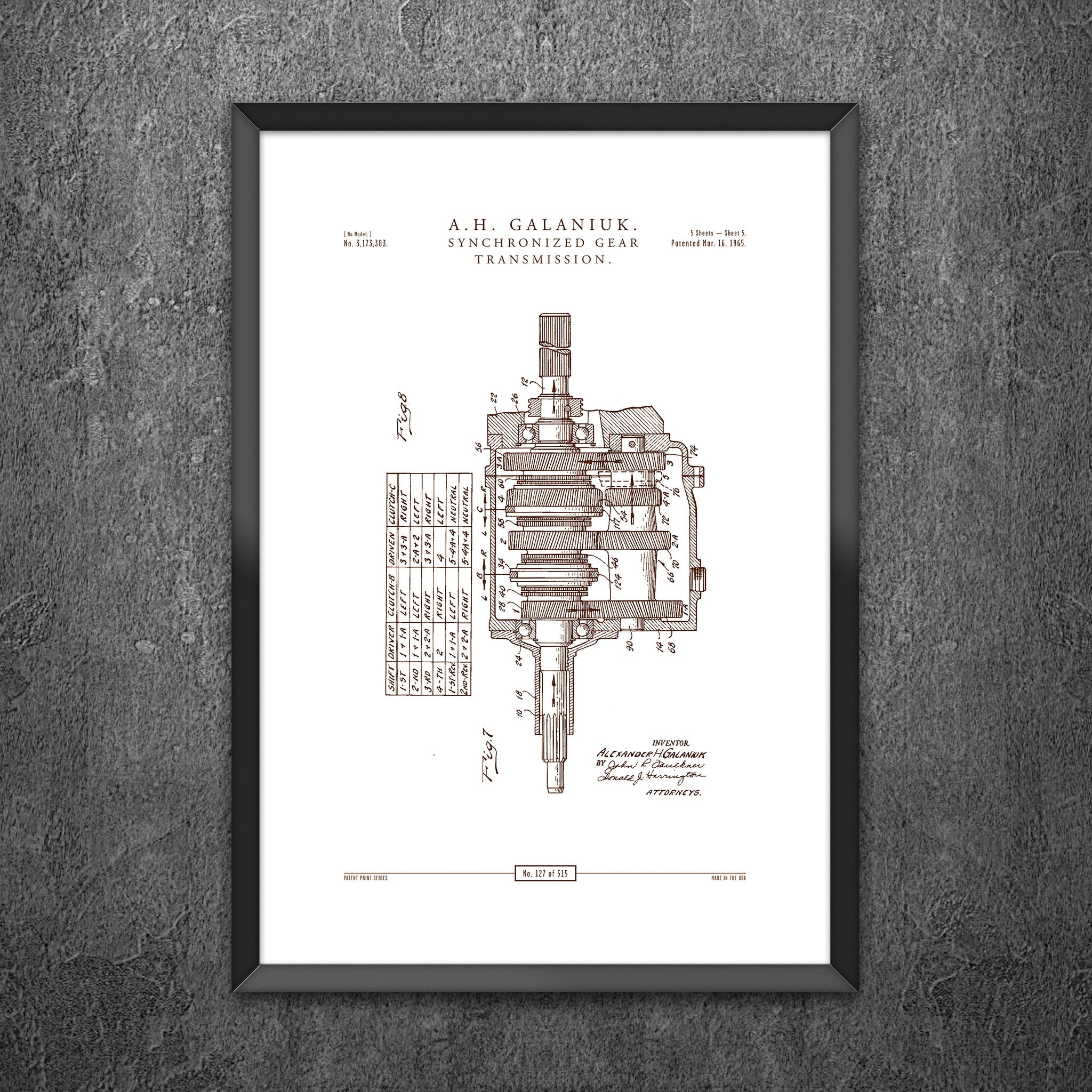 No 127 - Synchronized Gear Transmission