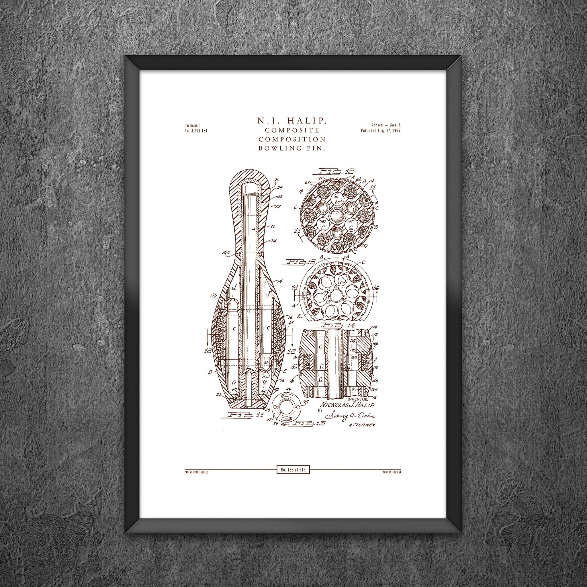 No 128 - Composite Composition Bowling Pin