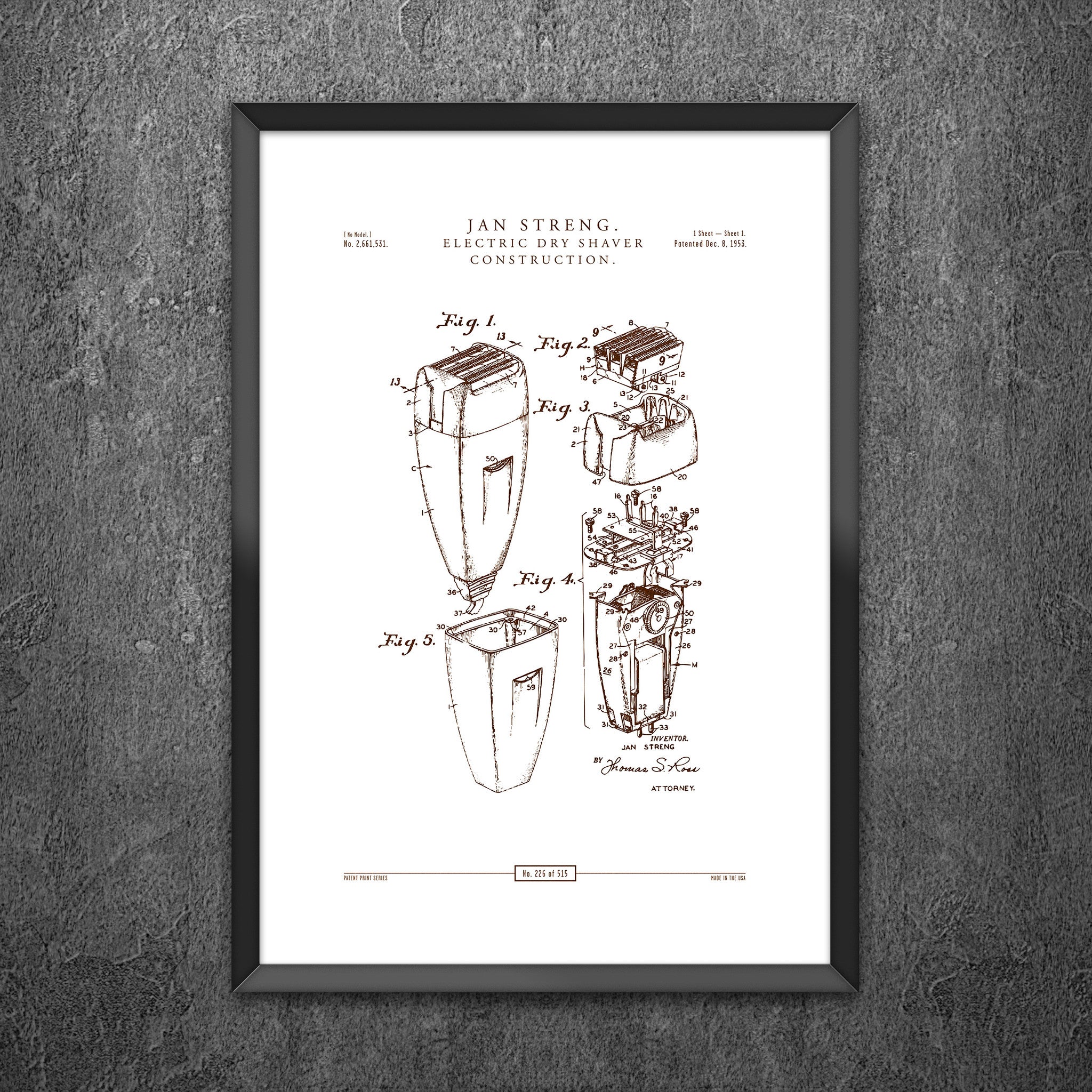 No 226 - Electric Dry Shaver Construction