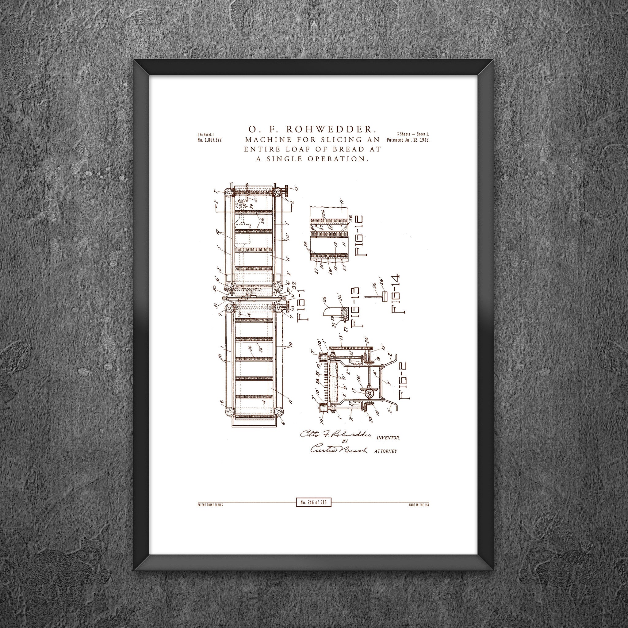 No 246 - Machine for Slicing Entire Loaf of Bread
