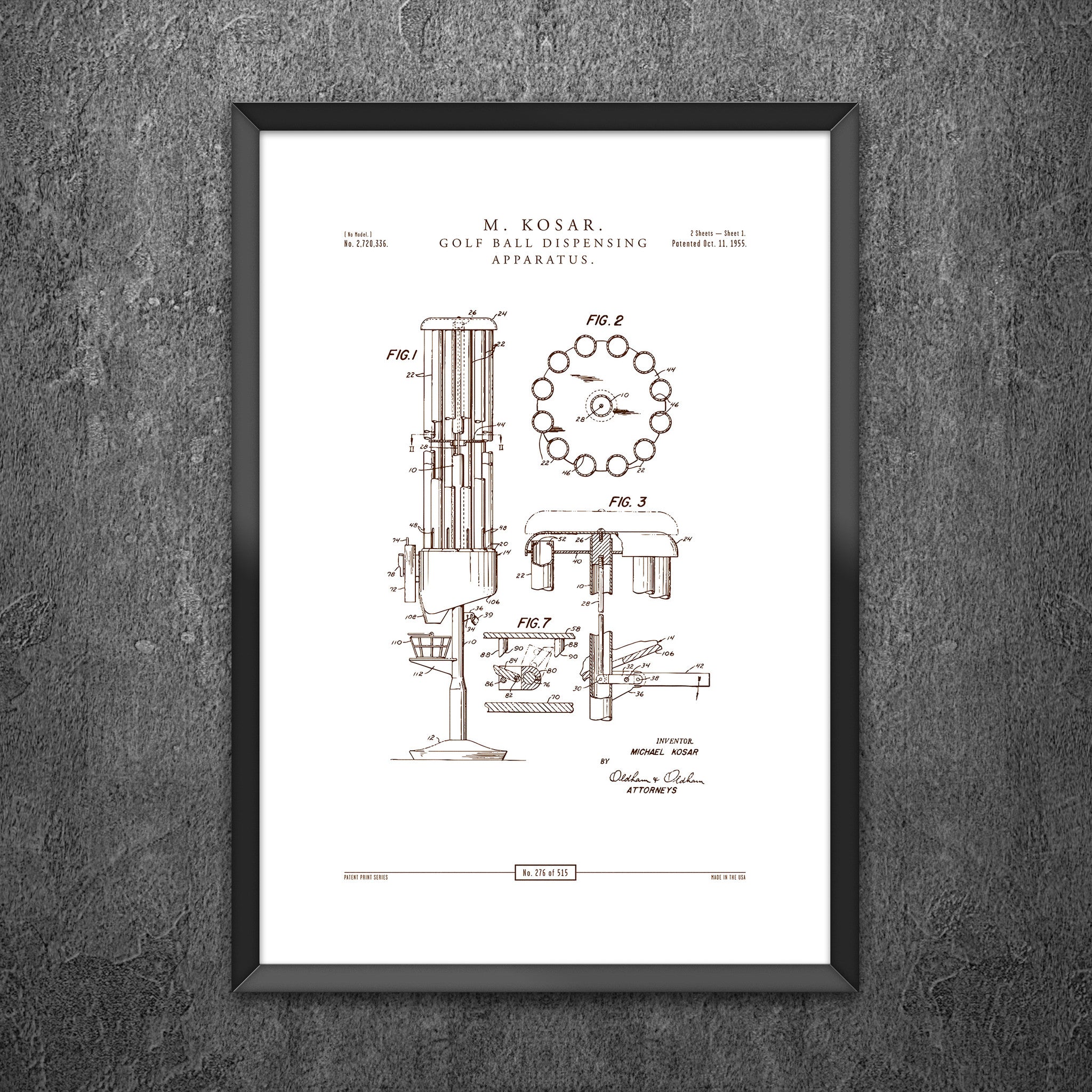 No 276 - Golf Ball Dispensing Apparatus