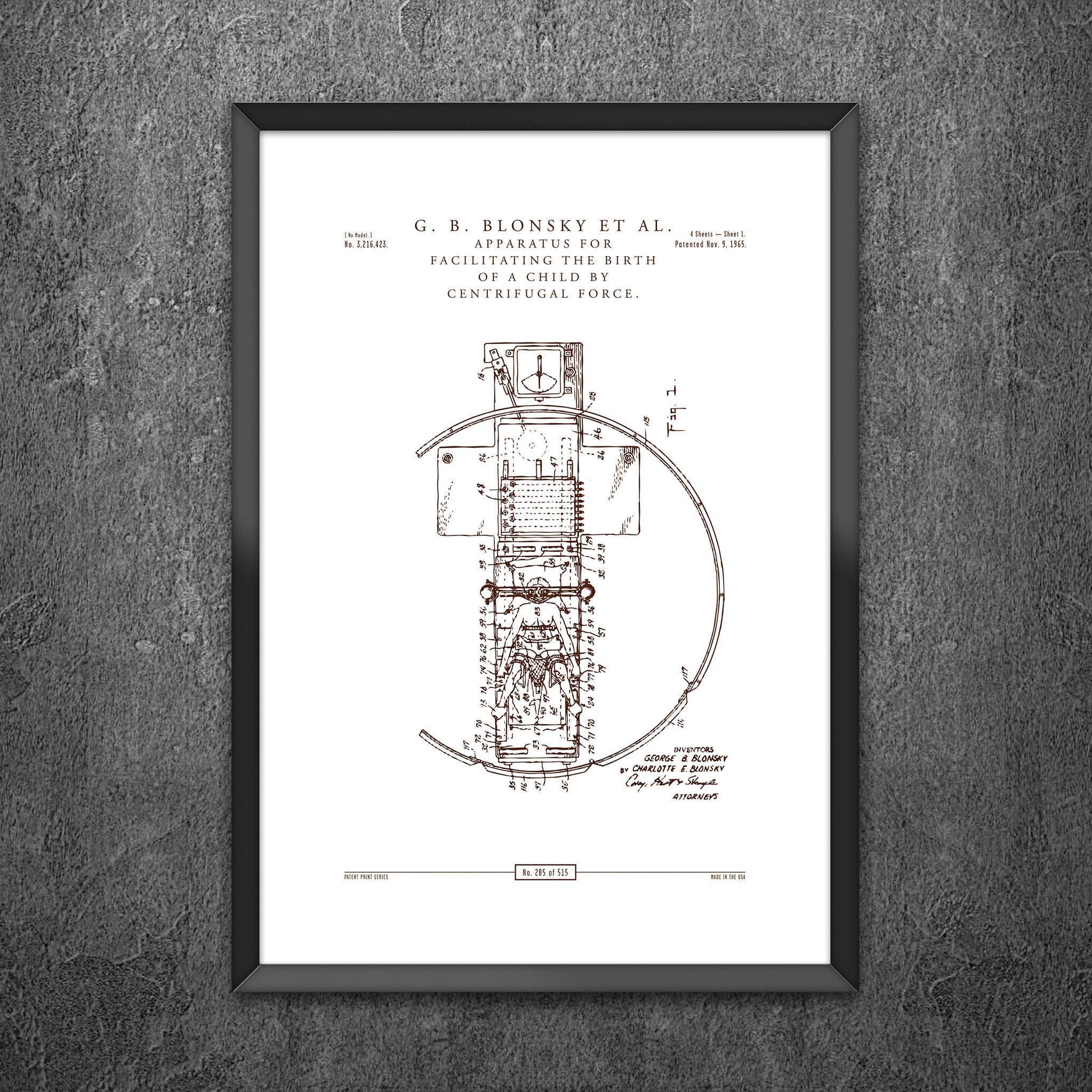 No 285 - Apparatus for Facilitating Birth by Centrifugal Force