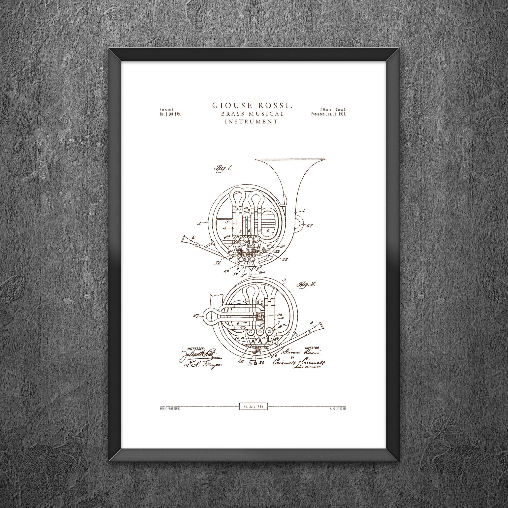 No 33 - Brass Musical Instrument - French Horn