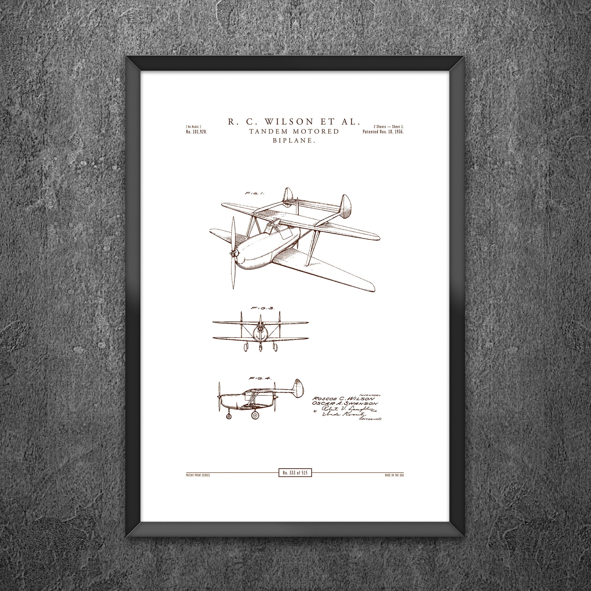 No 333 - Tandem Motored Biplane