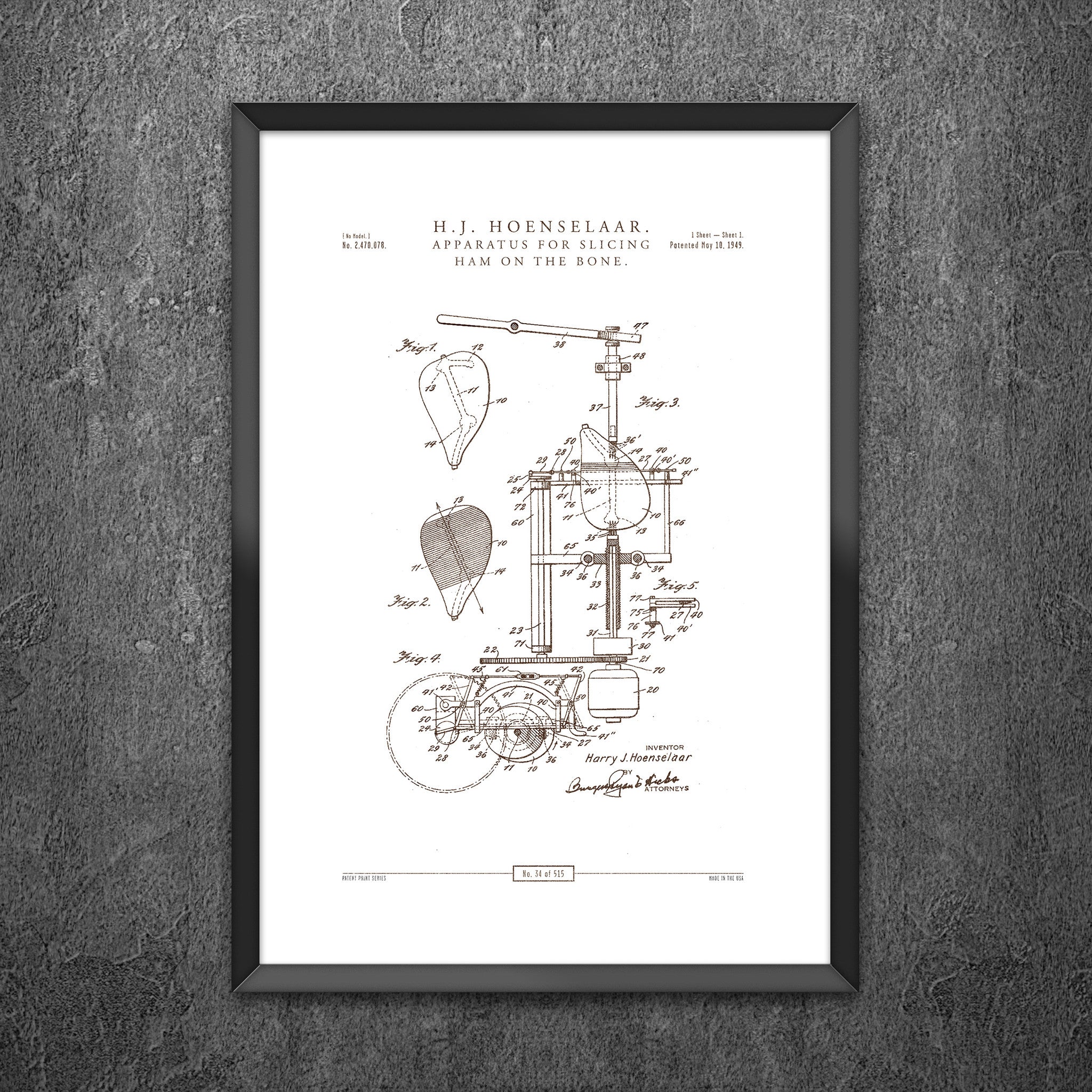 No 34 - Apparatus for Slicing Ham on the Bone