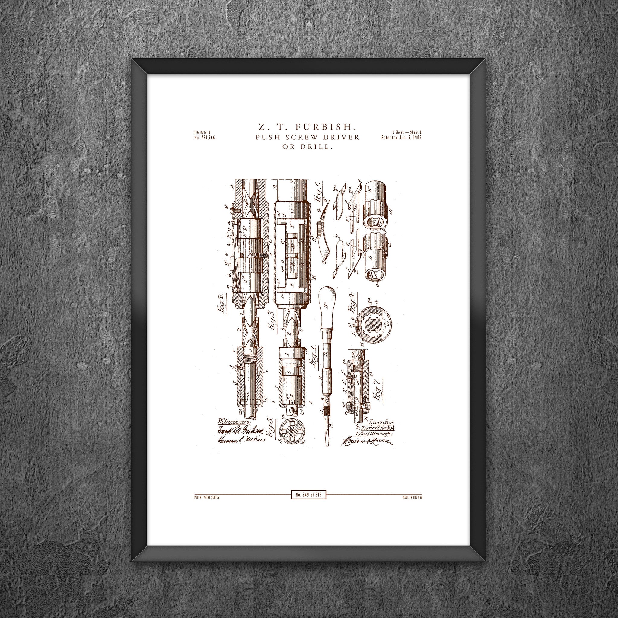 No 349 - Push Screw Driver or Drill