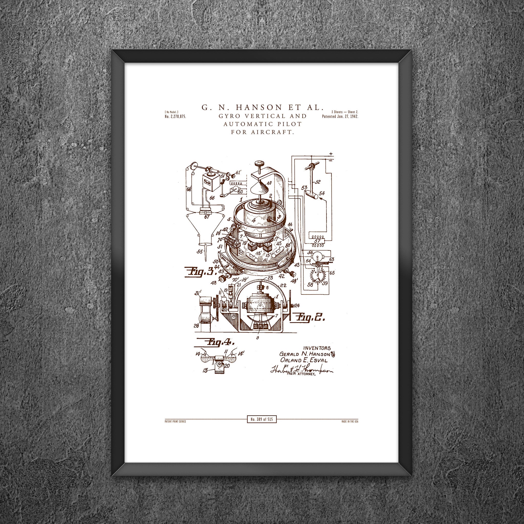 No 389 - Gyro Vertical and Automatic Pilot for Aircraft