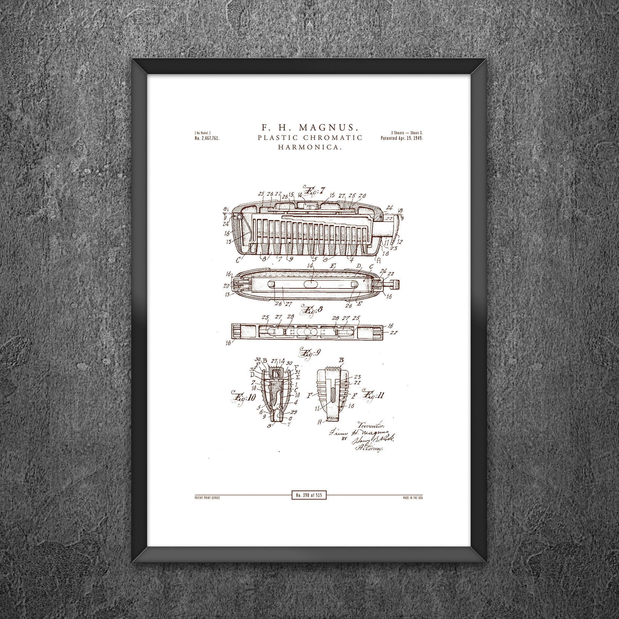 No 398 - Plastic Chomatic Harmonica