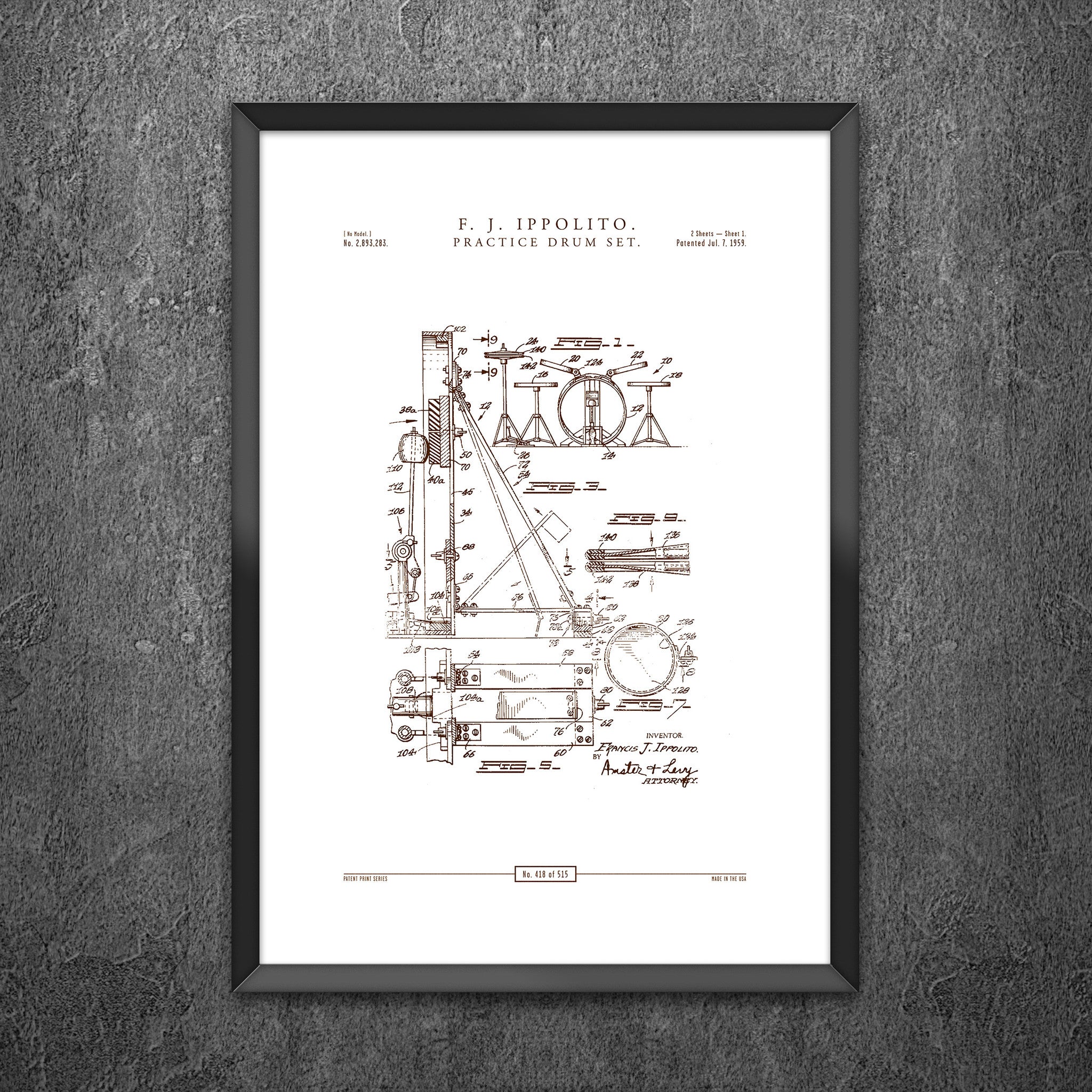 No 418 - Practice Drum Set