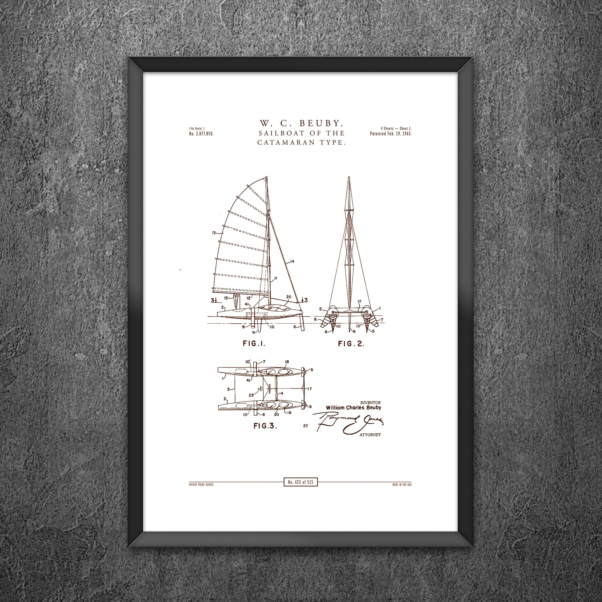 No 423 - Sailboat of the Catamaran Type