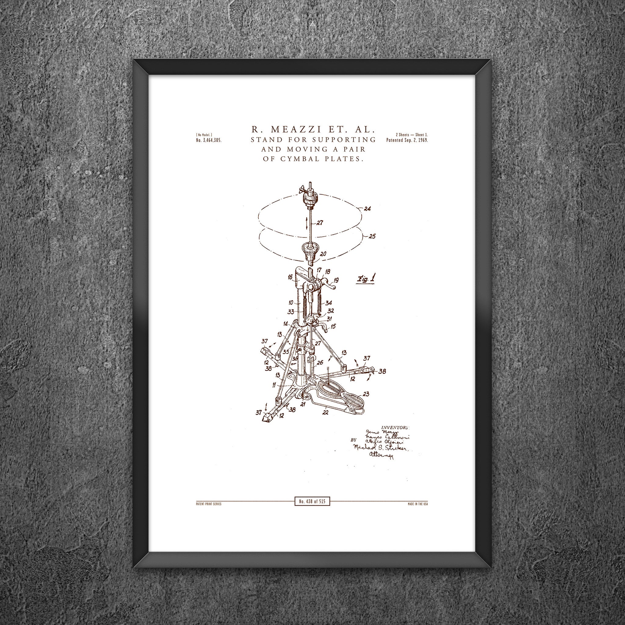 No 438 - Stand for Supporting and Moving a Pair of Cymbal Plates