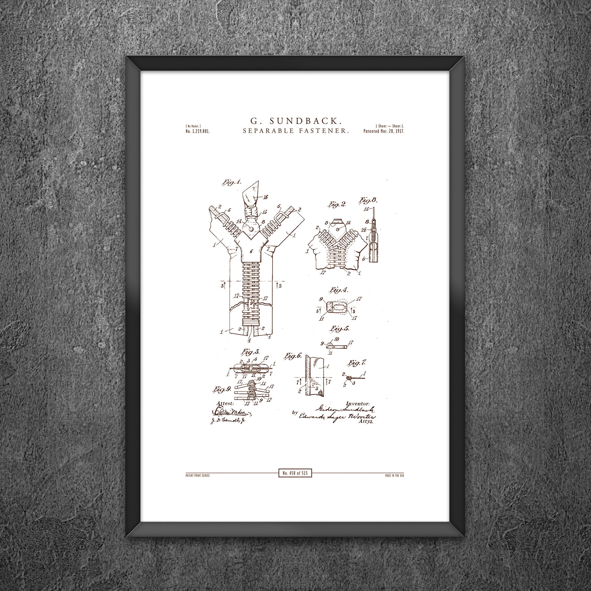 No 458 - Separable Fastener