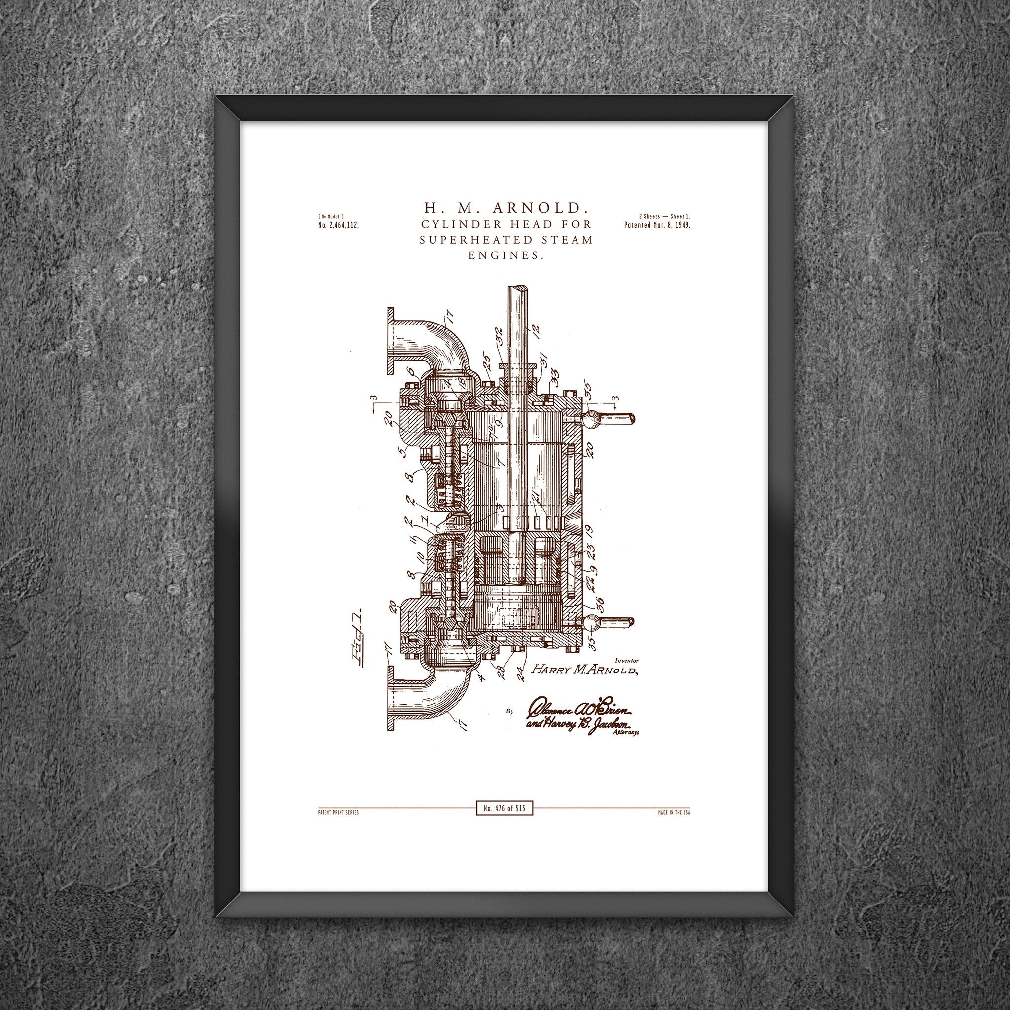 No 476 - Cylinder Head for Superheated Steam Engines