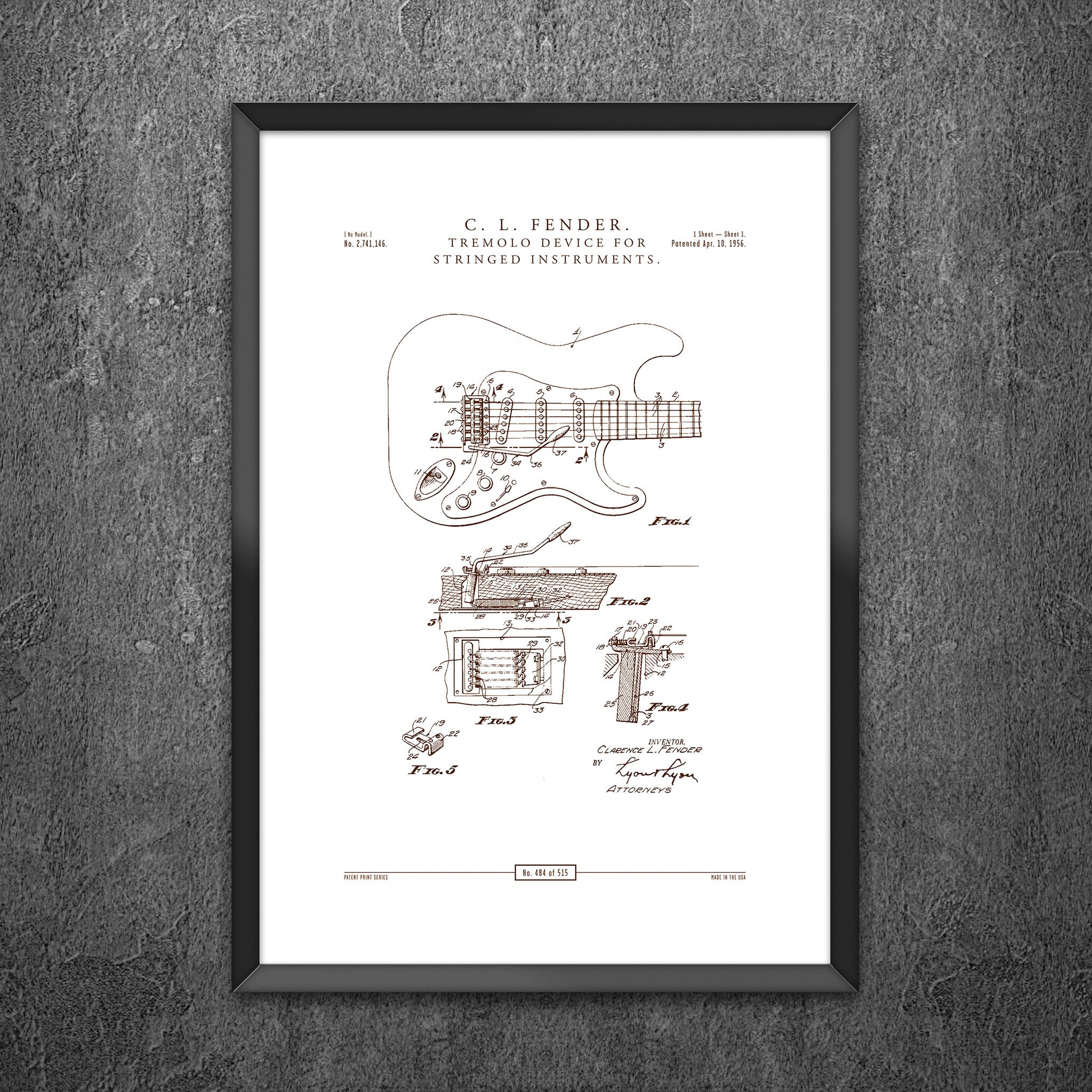 No 484 - Tremolo Device for Stringed Instruments