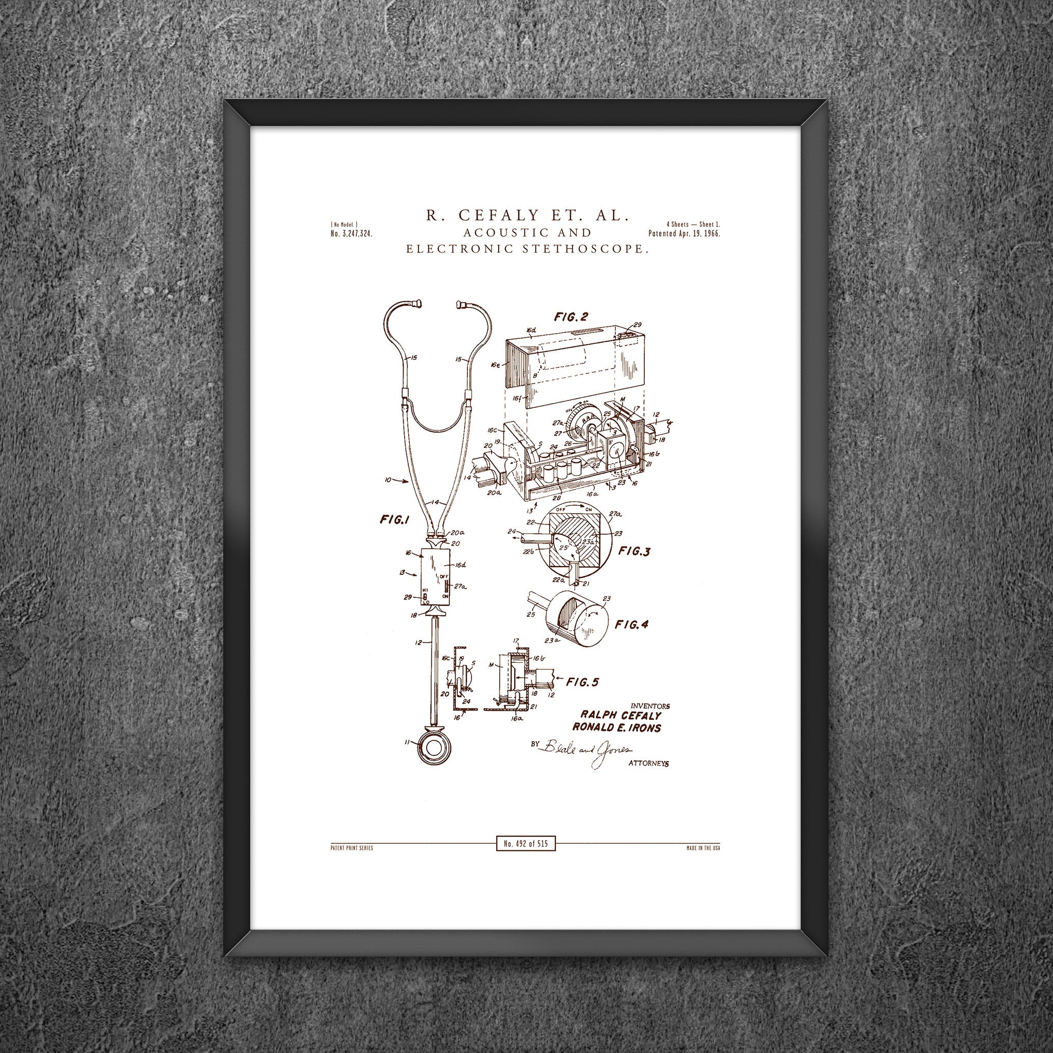 No 492 - Acoustic and Electronic Stethoscope