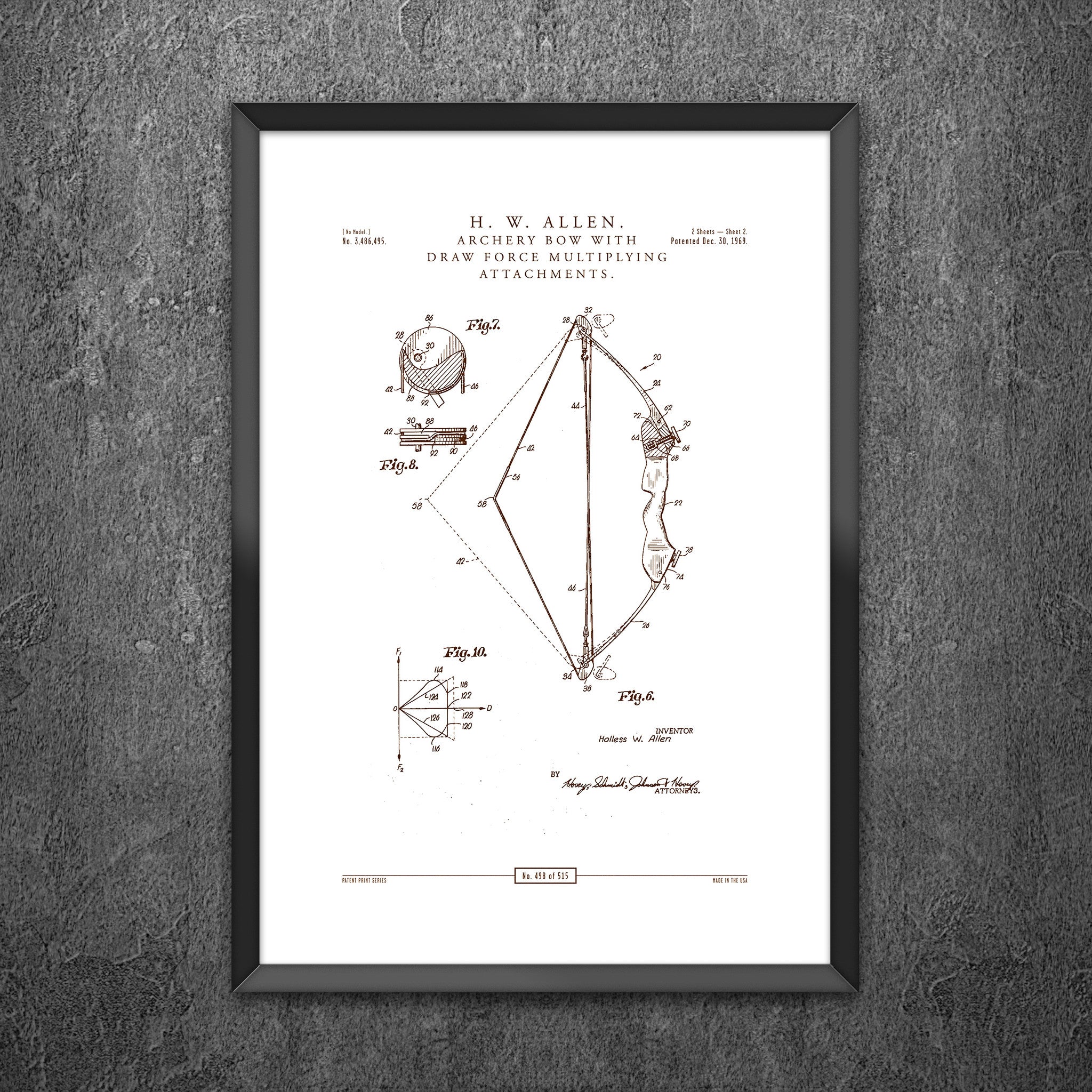 No 498 - Archery Bow with Draw Force Multiplying Attachments