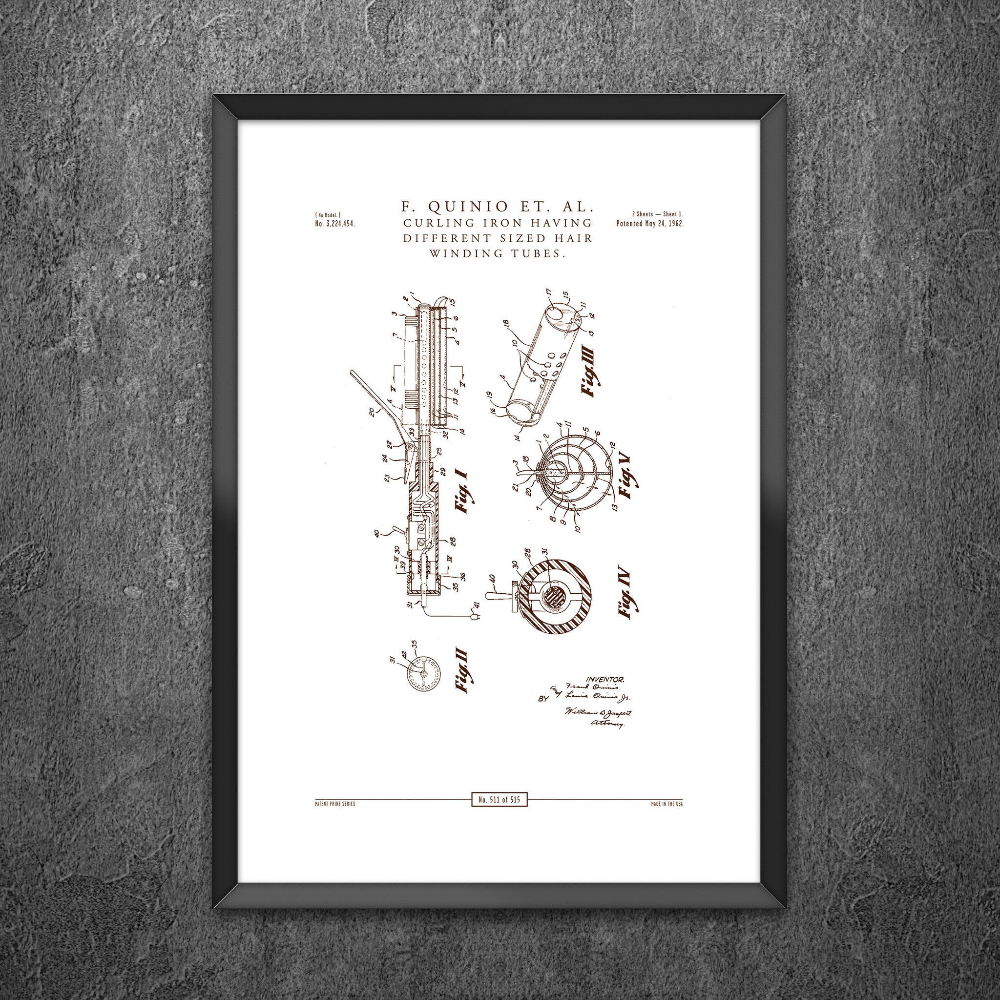 No 511 - Curling Iron Having Different Sized Hair Winding Tubes