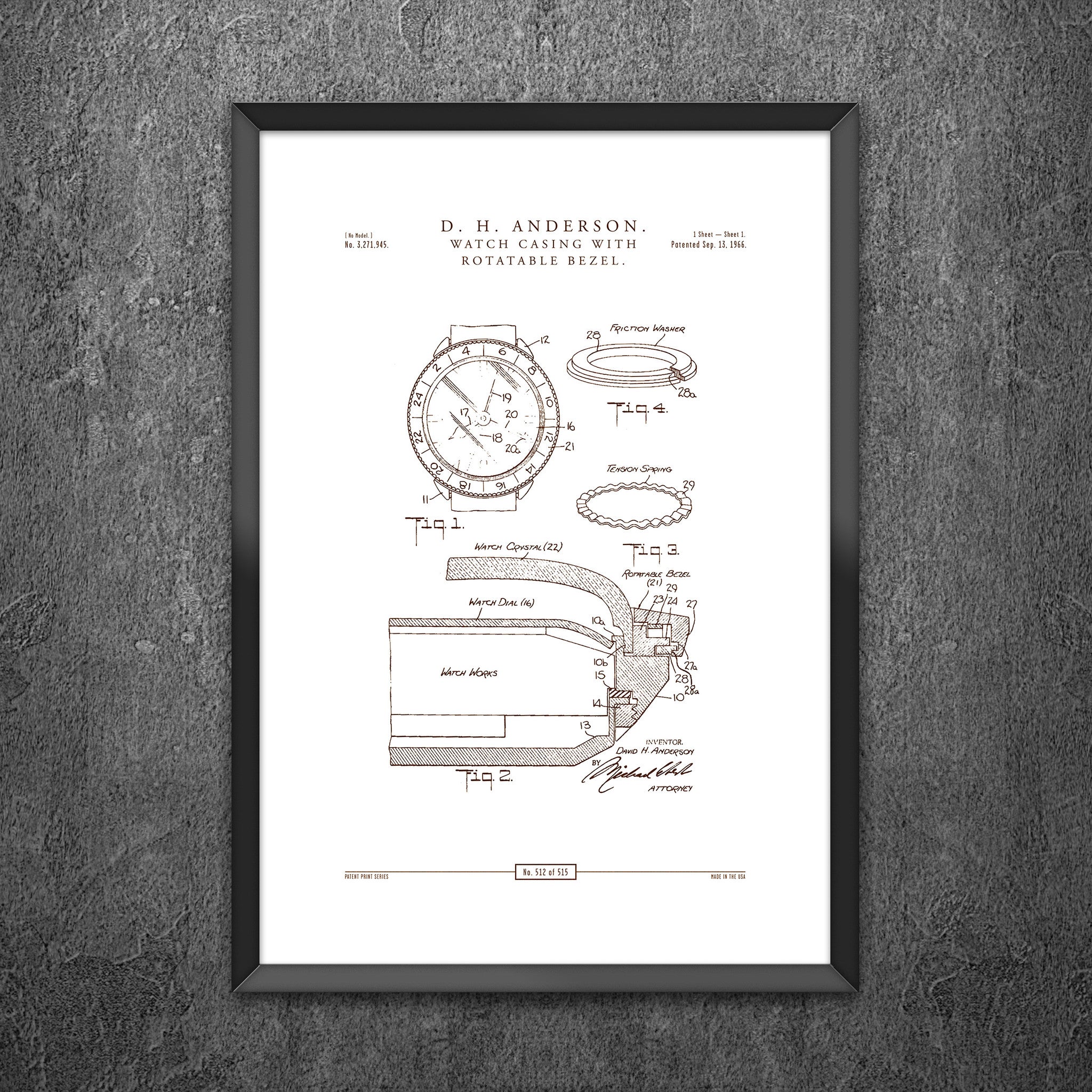 No 512 - Watch Casing with Rotatable Bezel