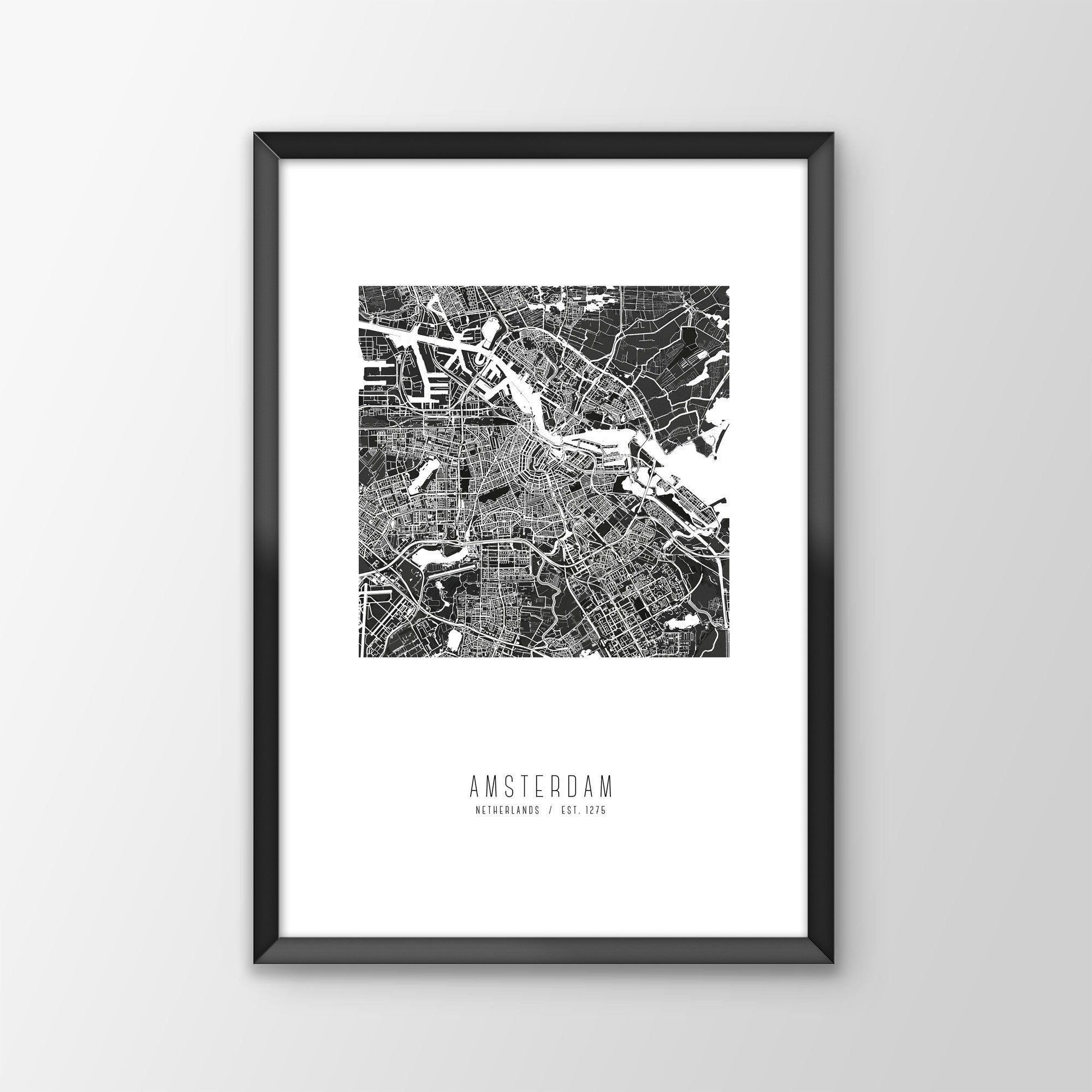 Amsterdam City Map Print