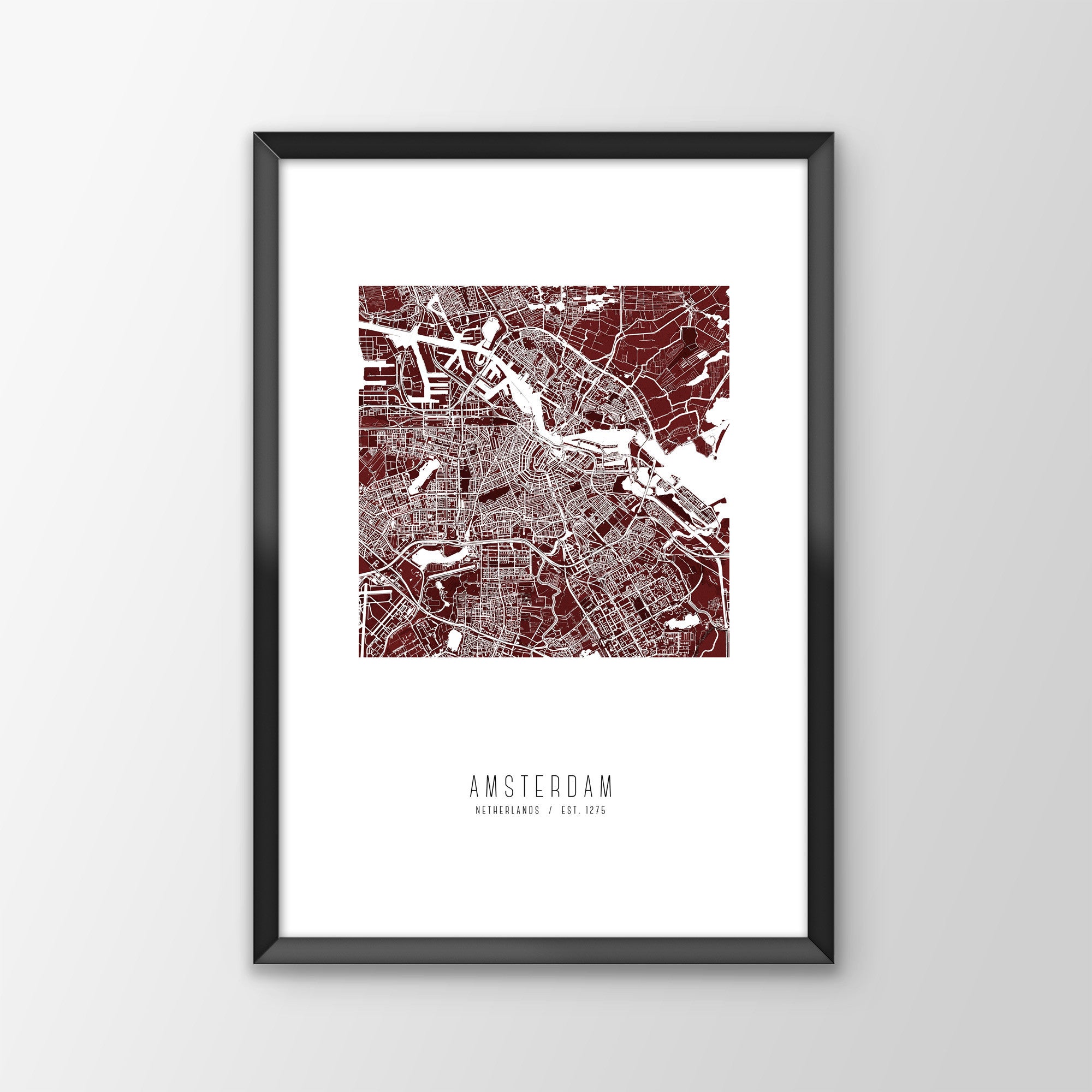 Amsterdam City Map Print