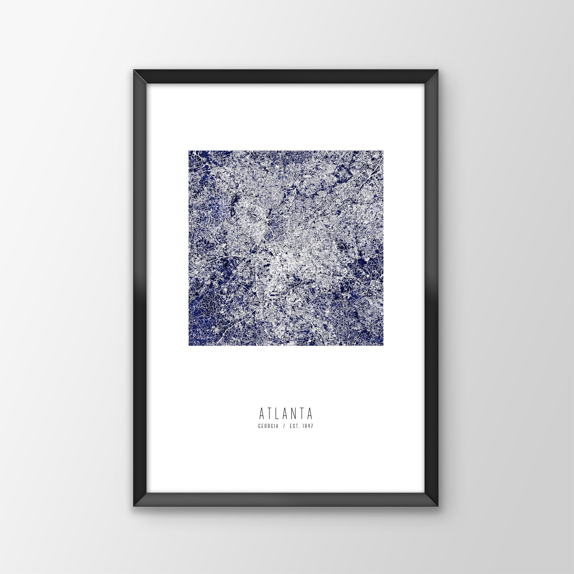 Atlanta City Map Print
