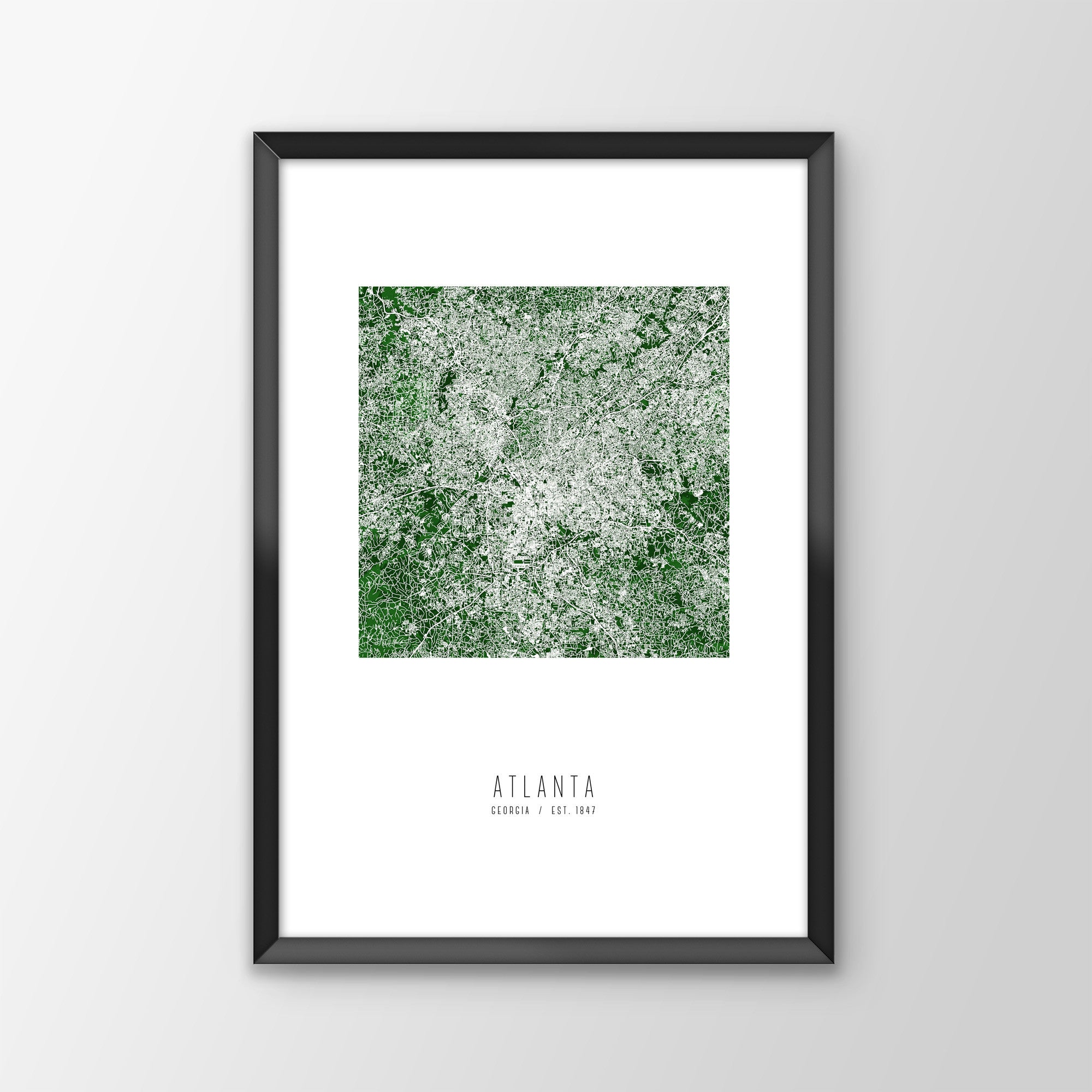 Atlanta City Map Print