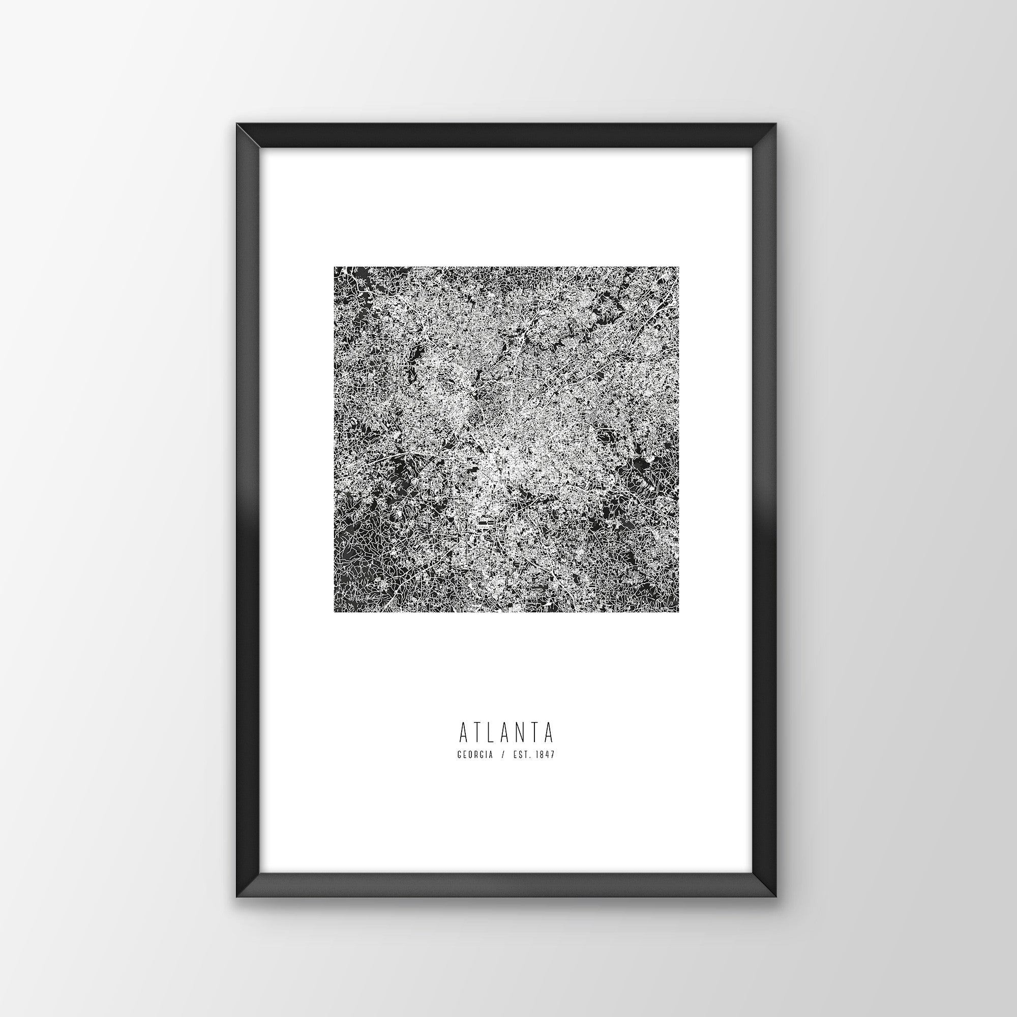 Atlanta City Map Print