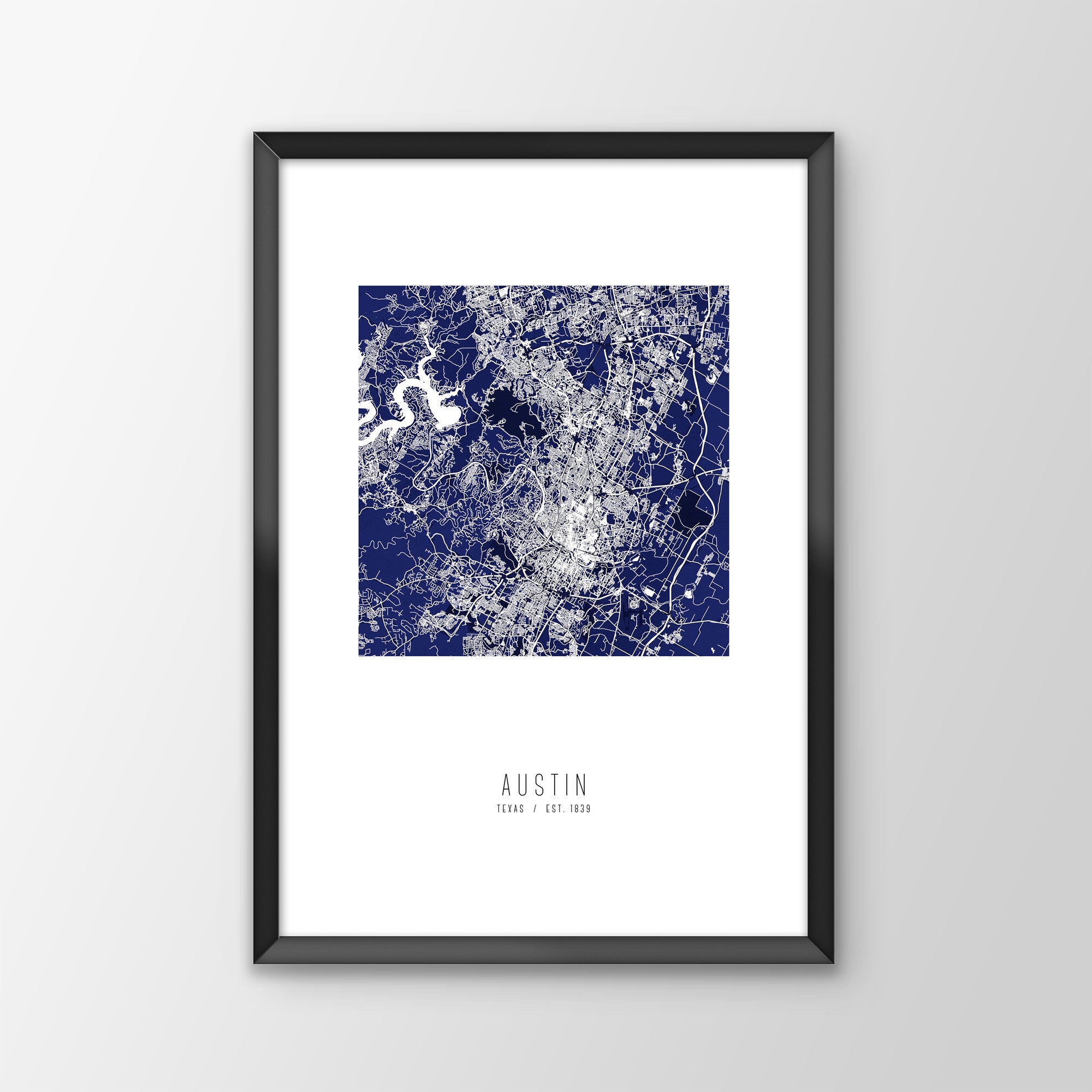 Austin City Map Print