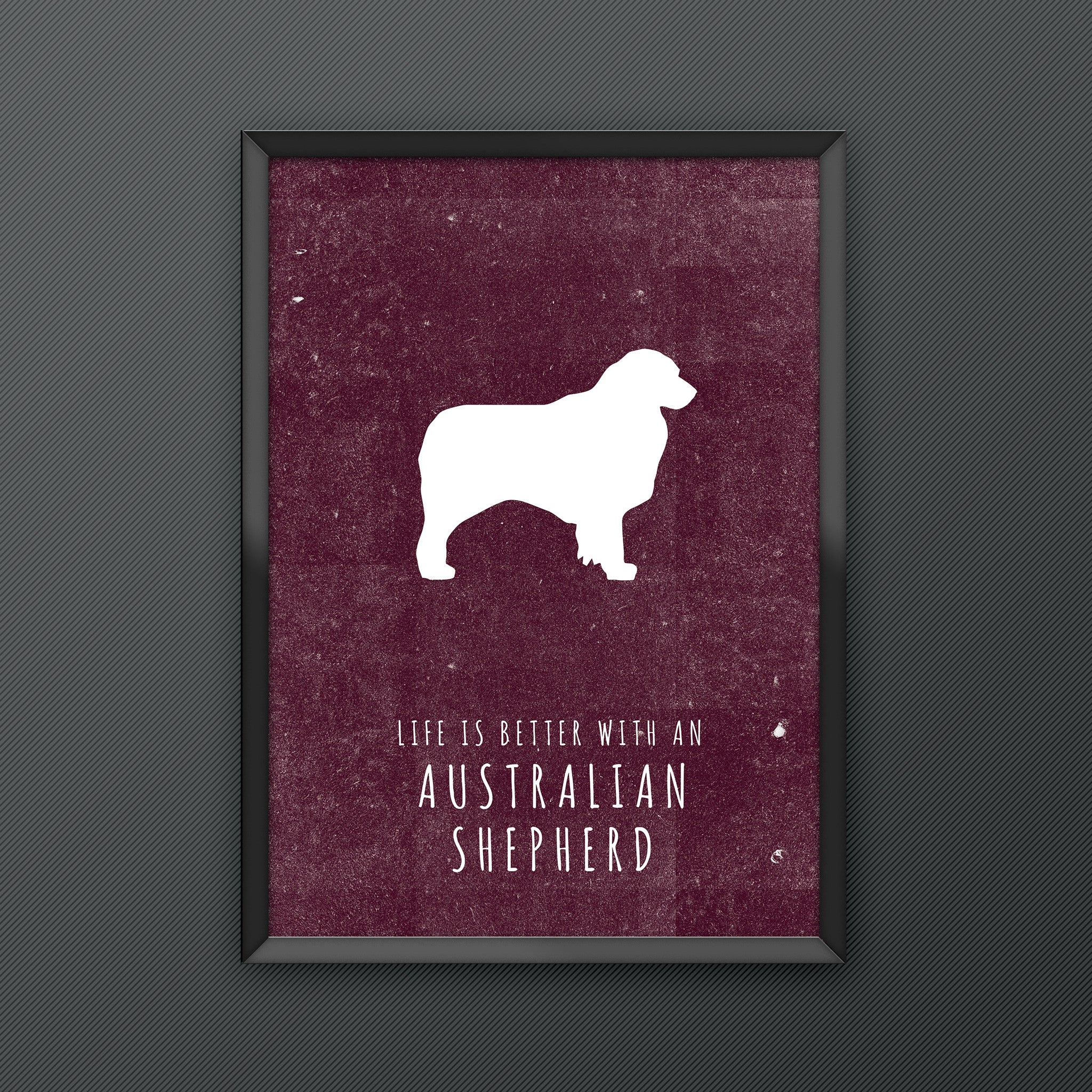 Australian Shepherd Dog Print