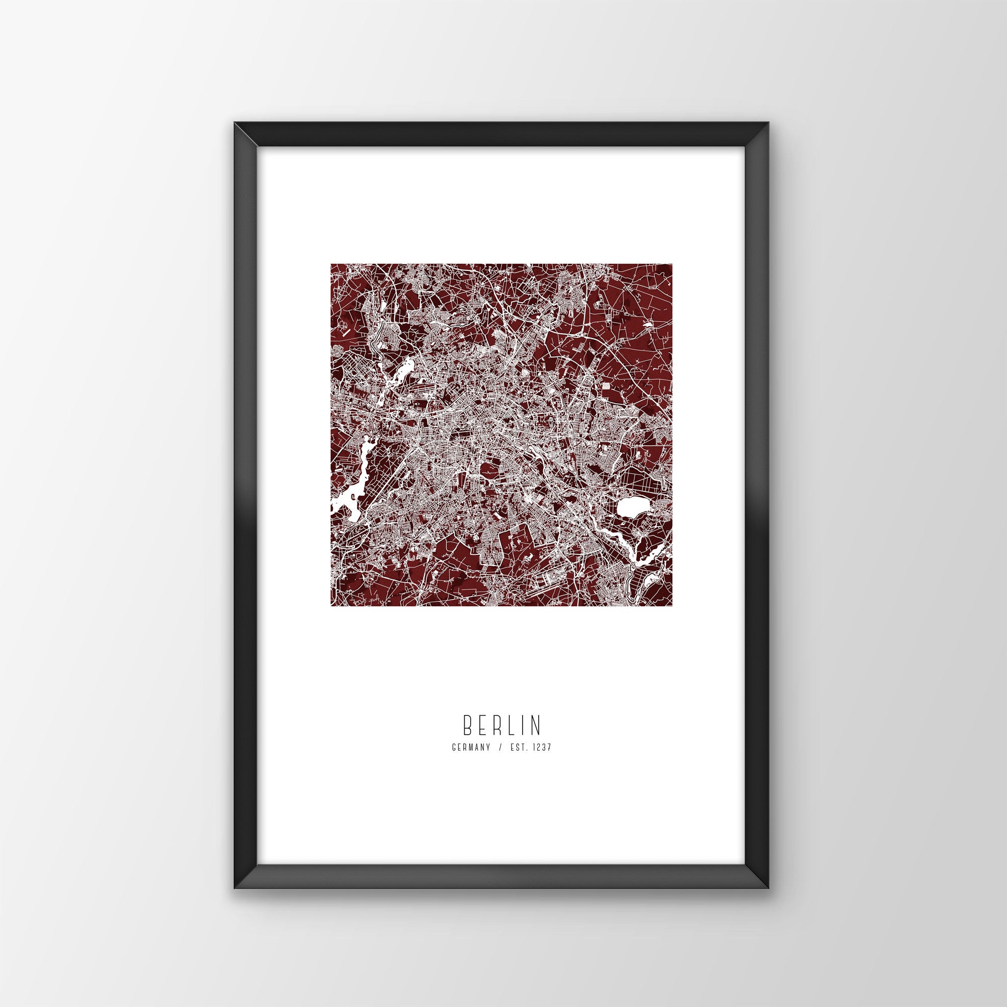 Berlin City Map Print