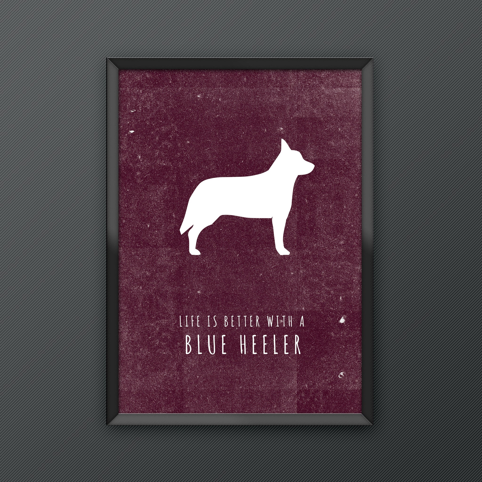 Blue Heeler Dog Print