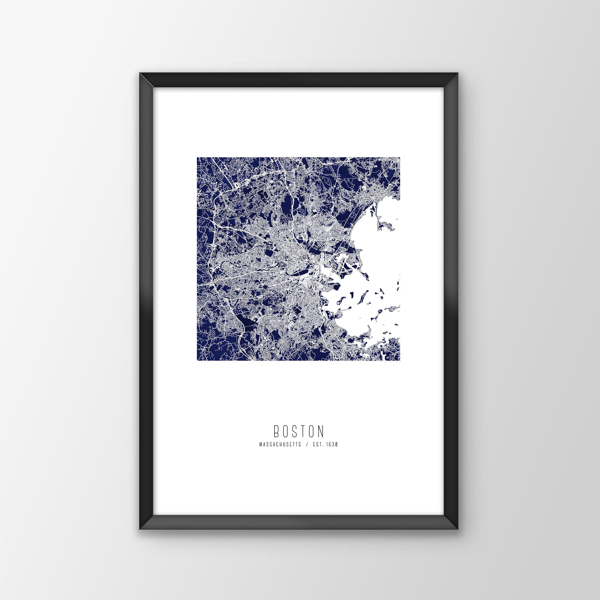 Boston City Map Print