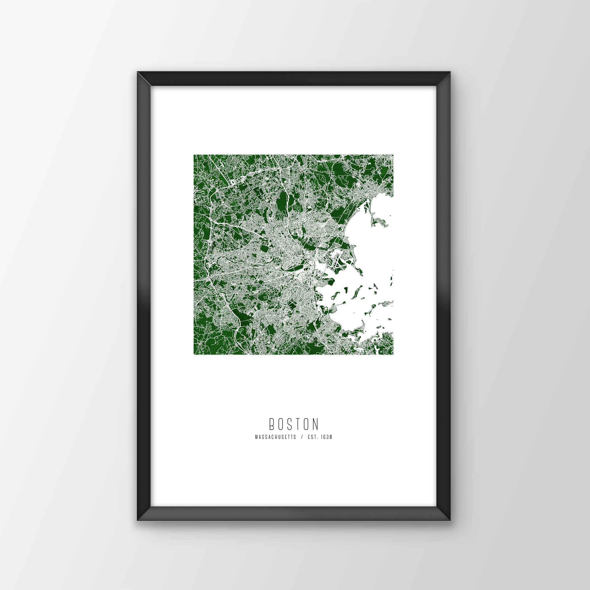 Boston City Map Print