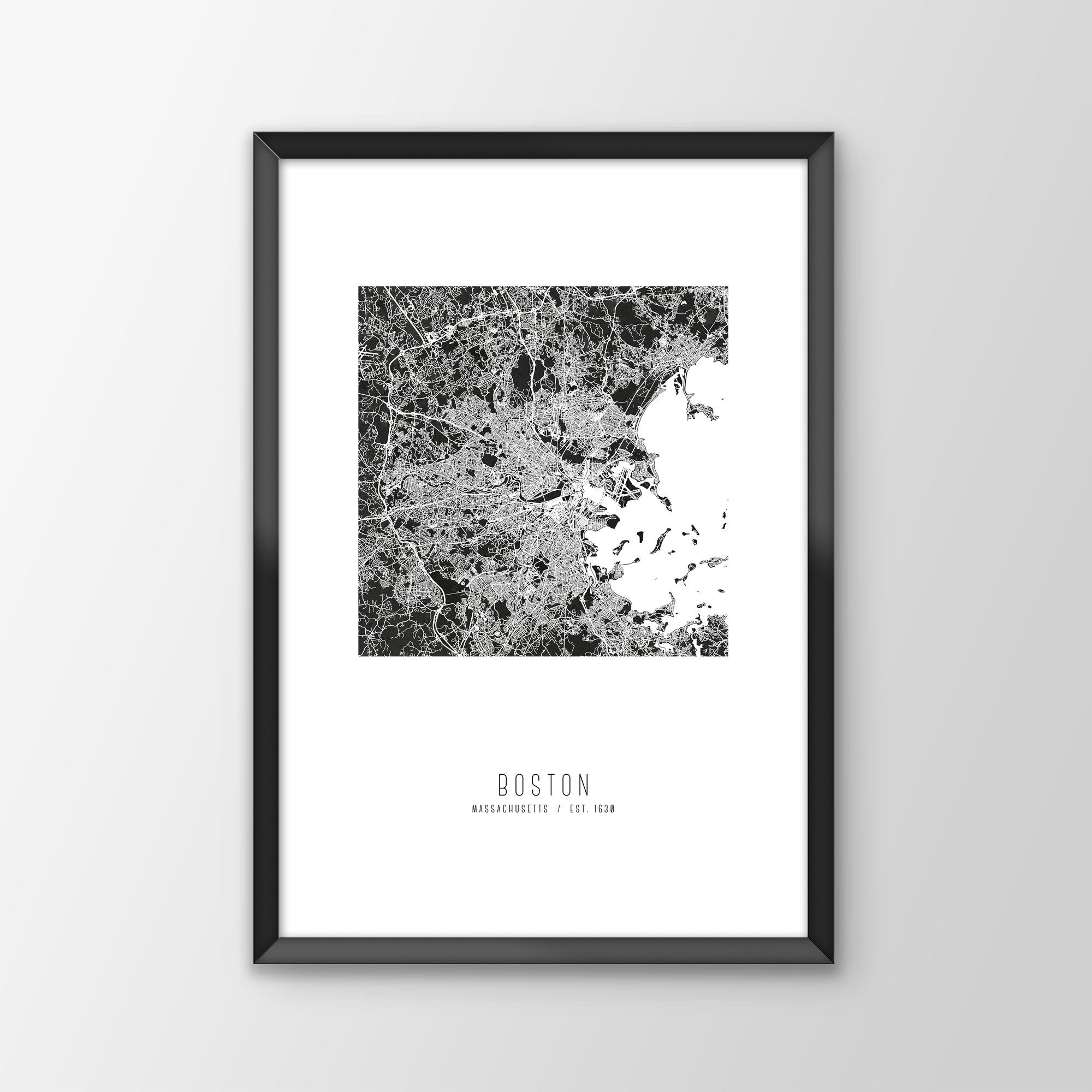 Boston City Map Print