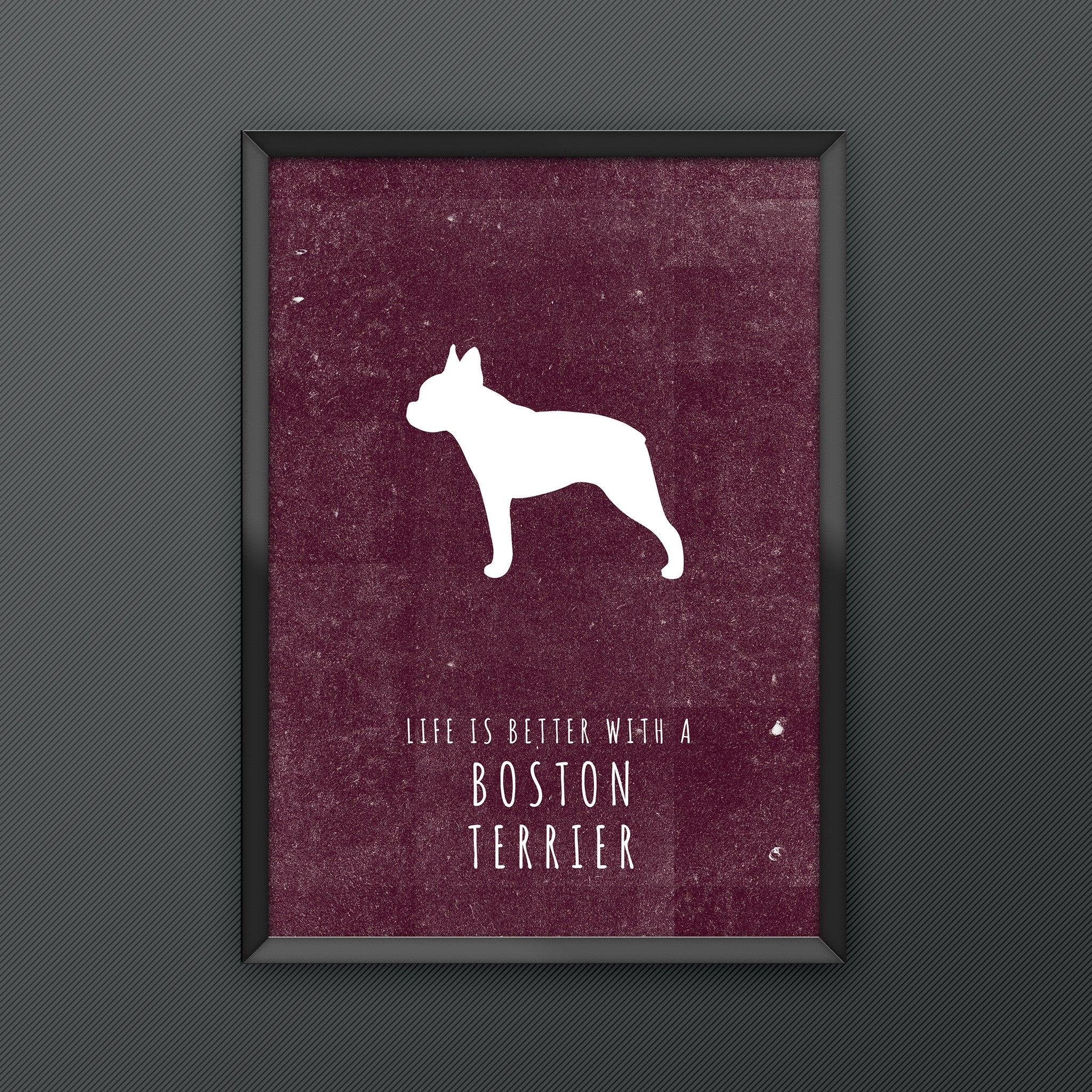 Boston Terrier Dog Print