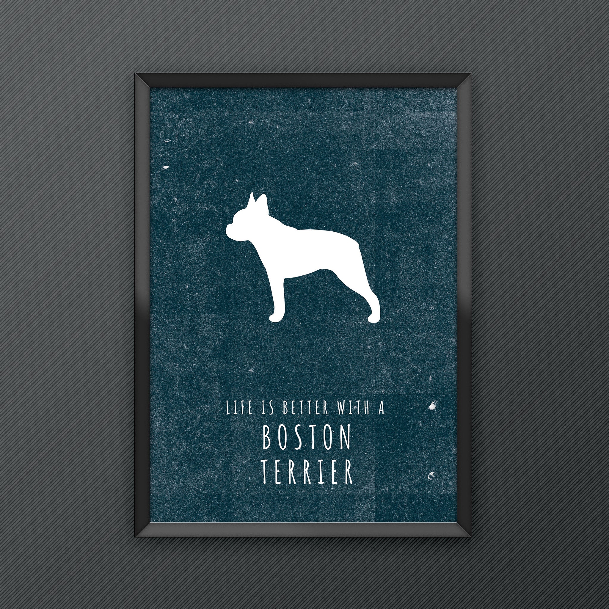 Boston Terrier Dog Print