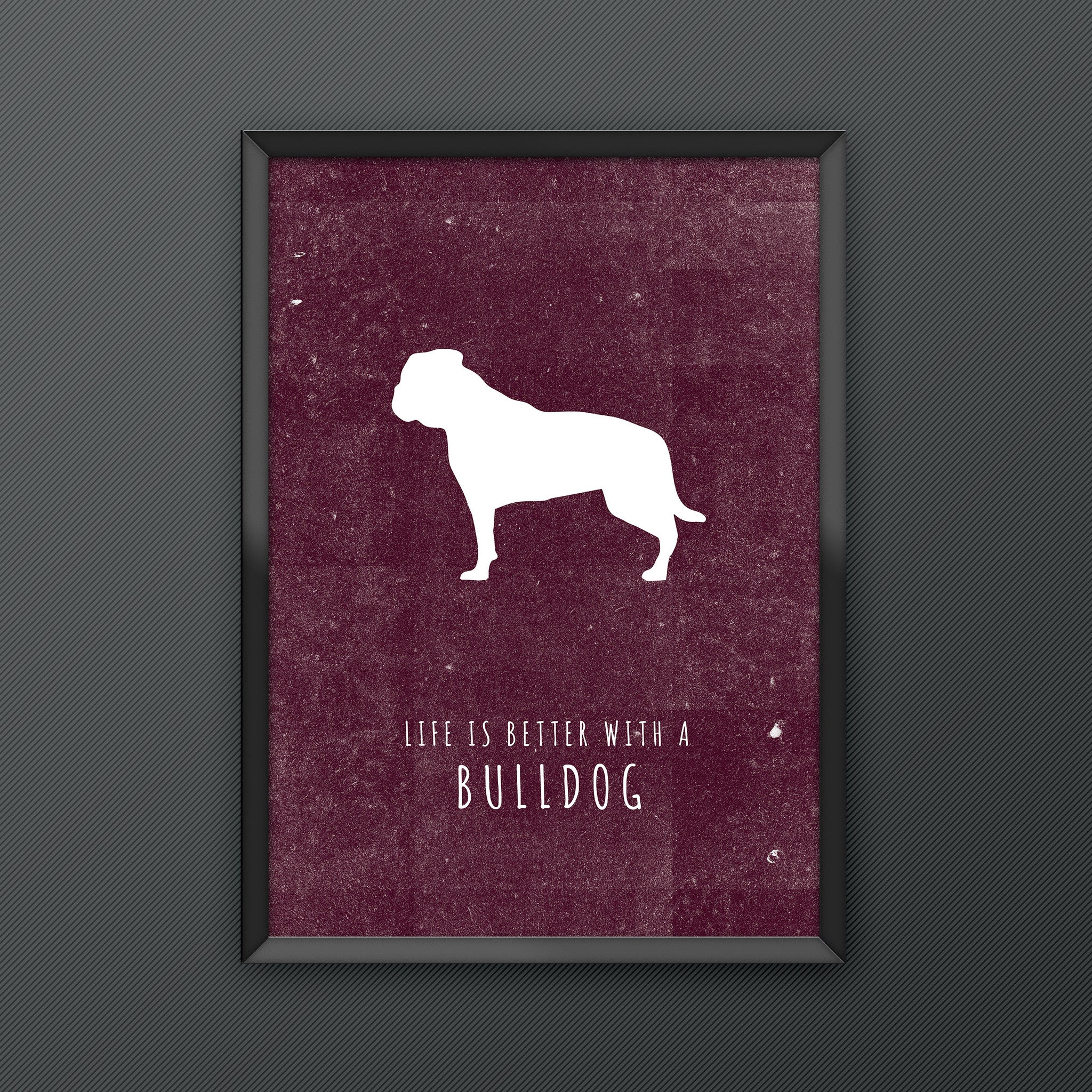 Bulldog Dog Print