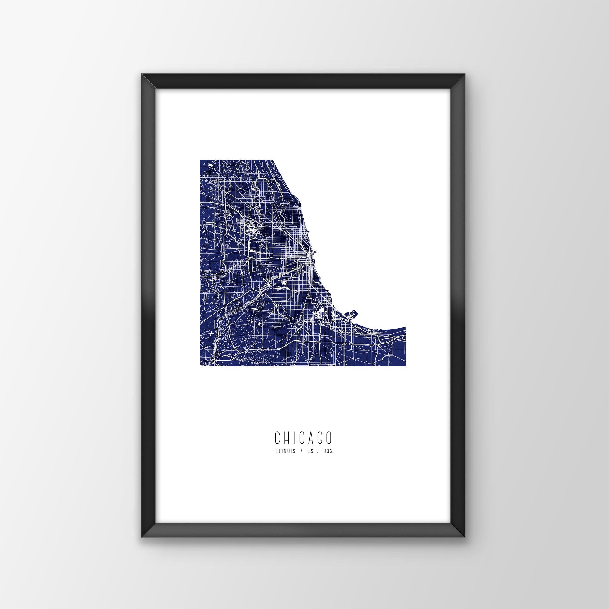 Chicago City Map Print