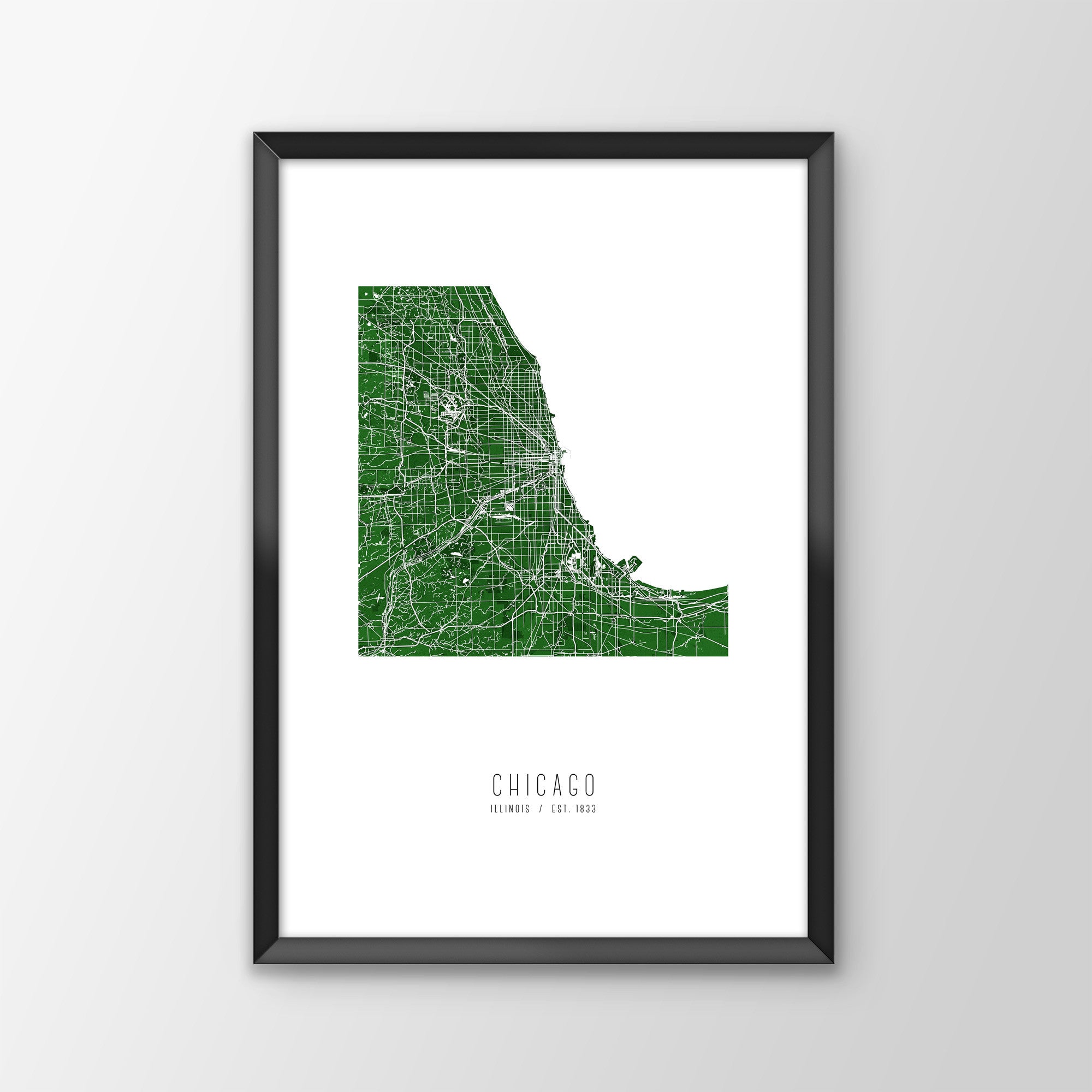 Chicago City Map Print