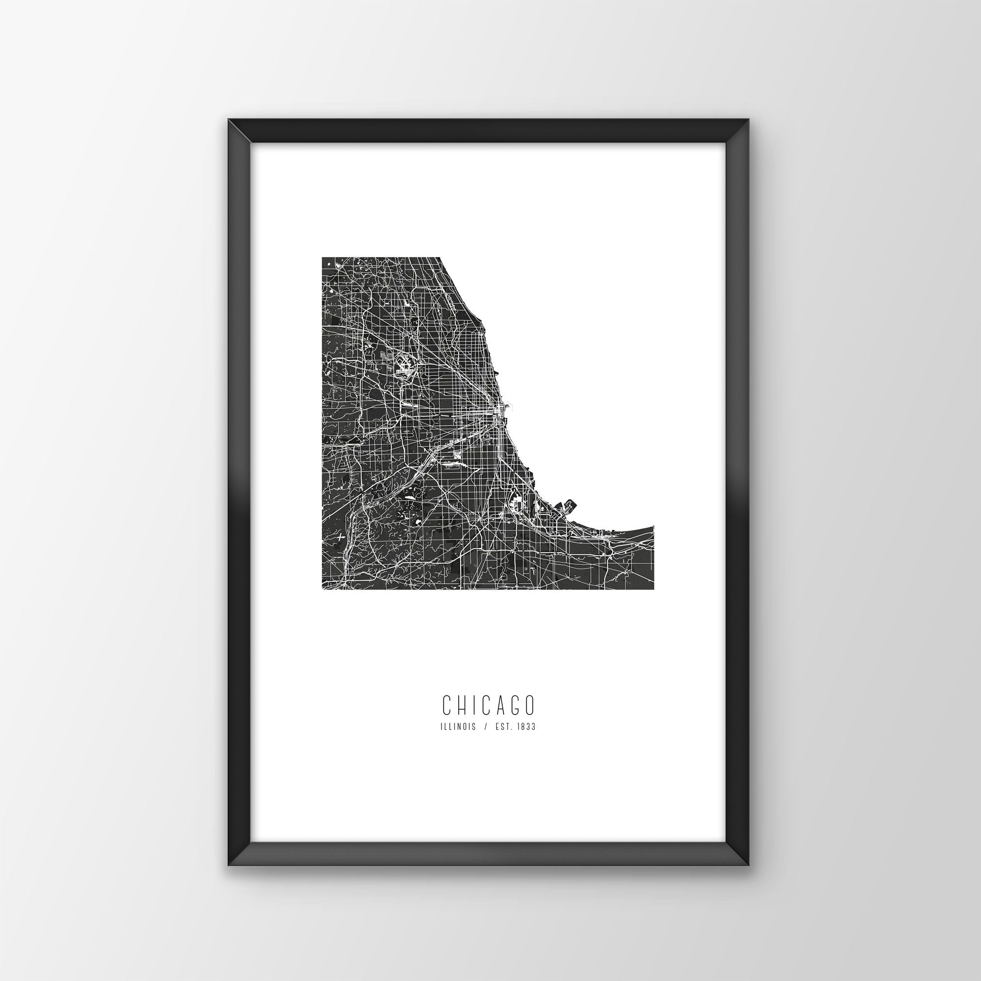 Chicago City Map Print