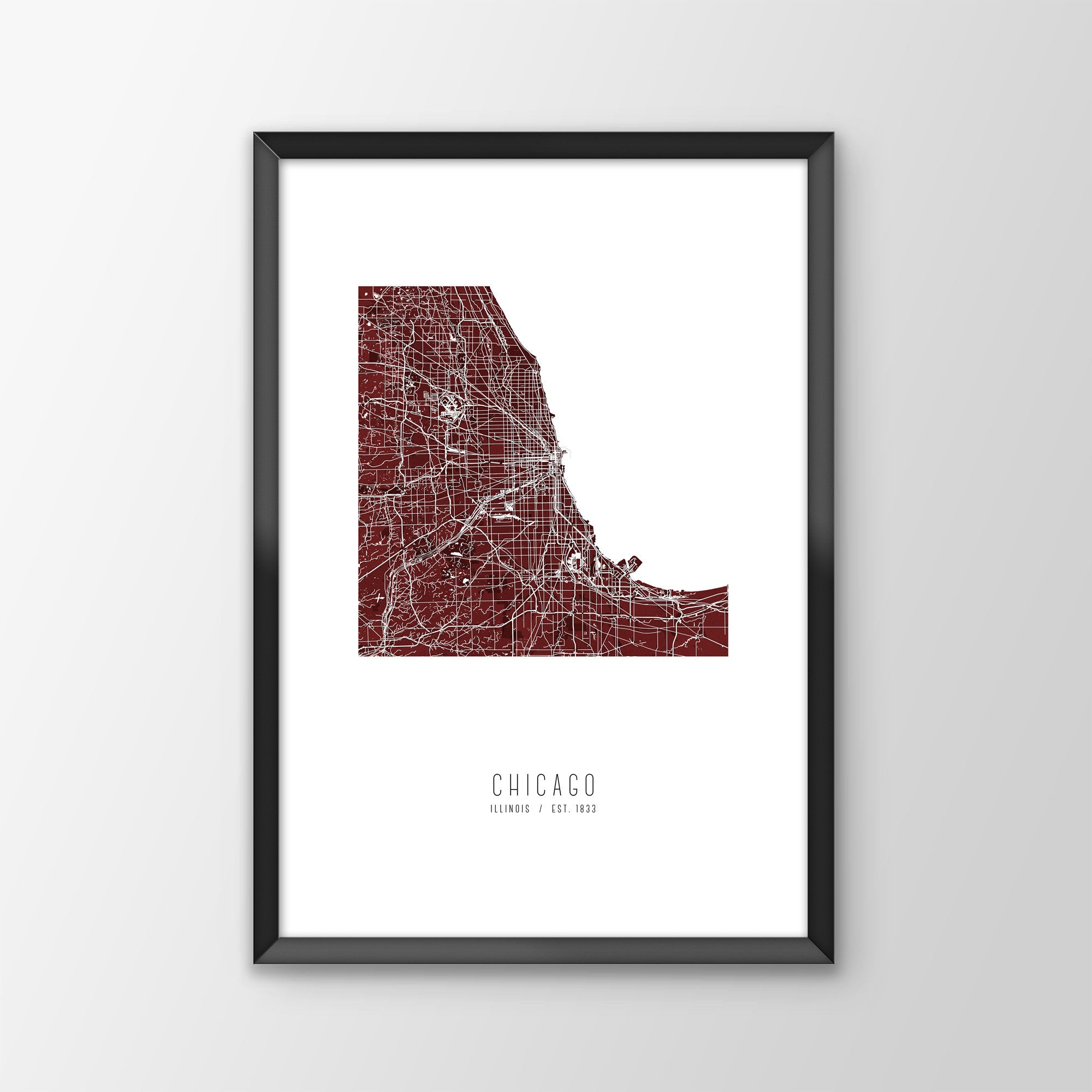Chicago City Map Print
