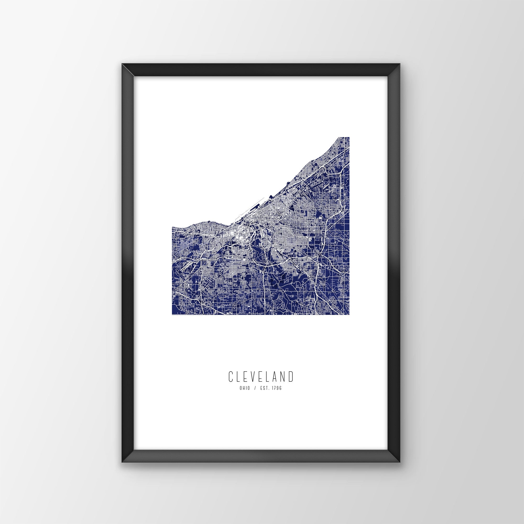 Cleveland City Map Print