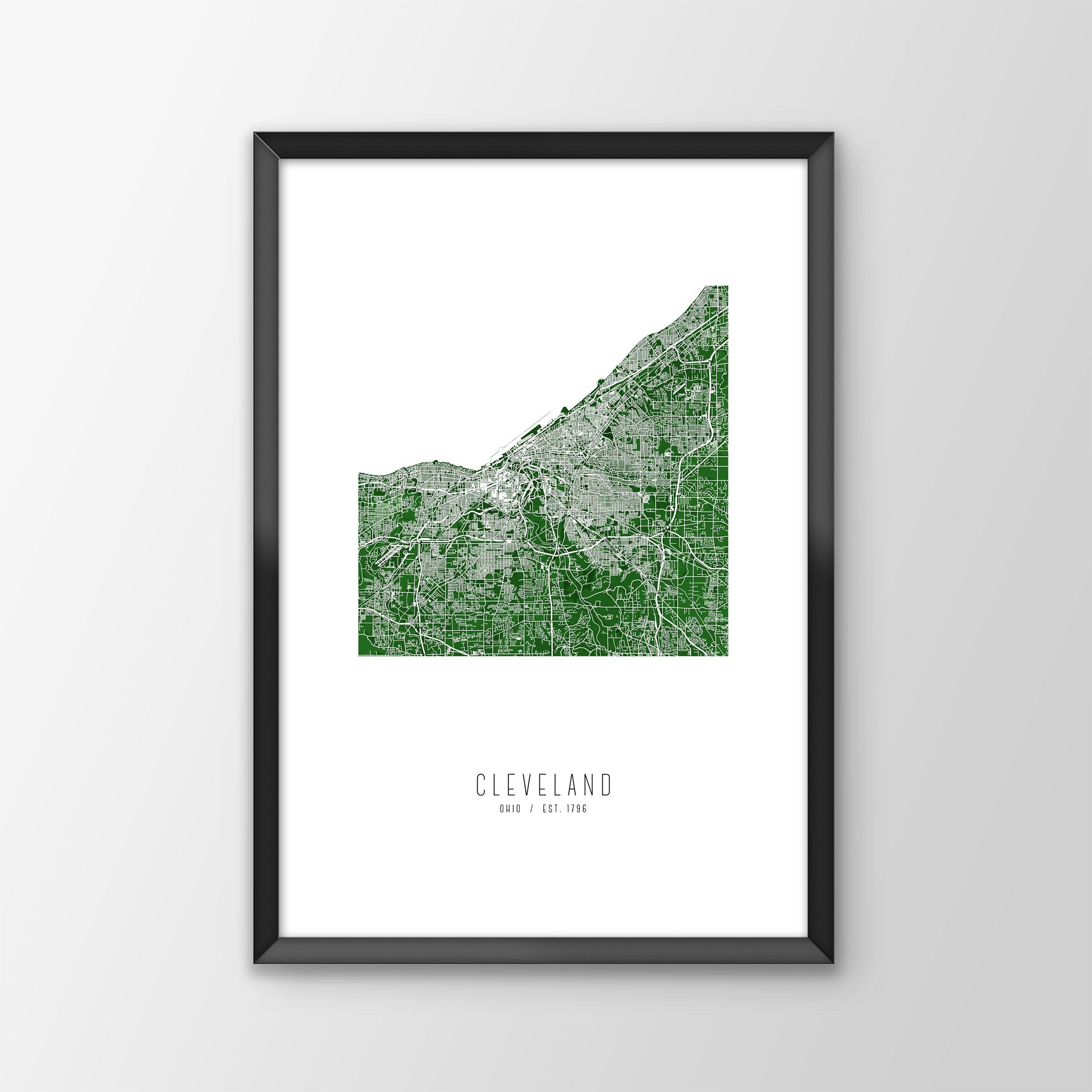 Cleveland City Map Print