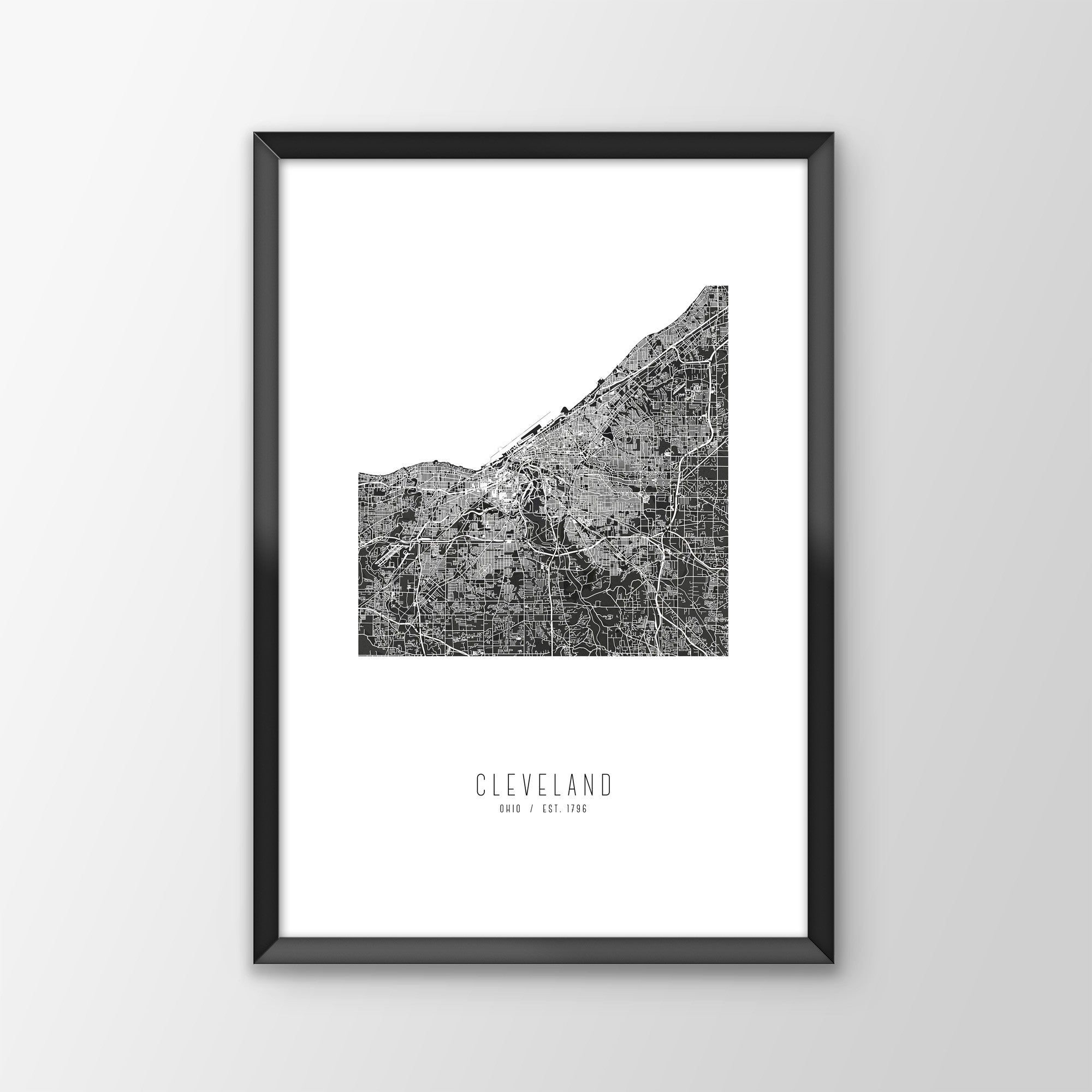 Cleveland City Map Print