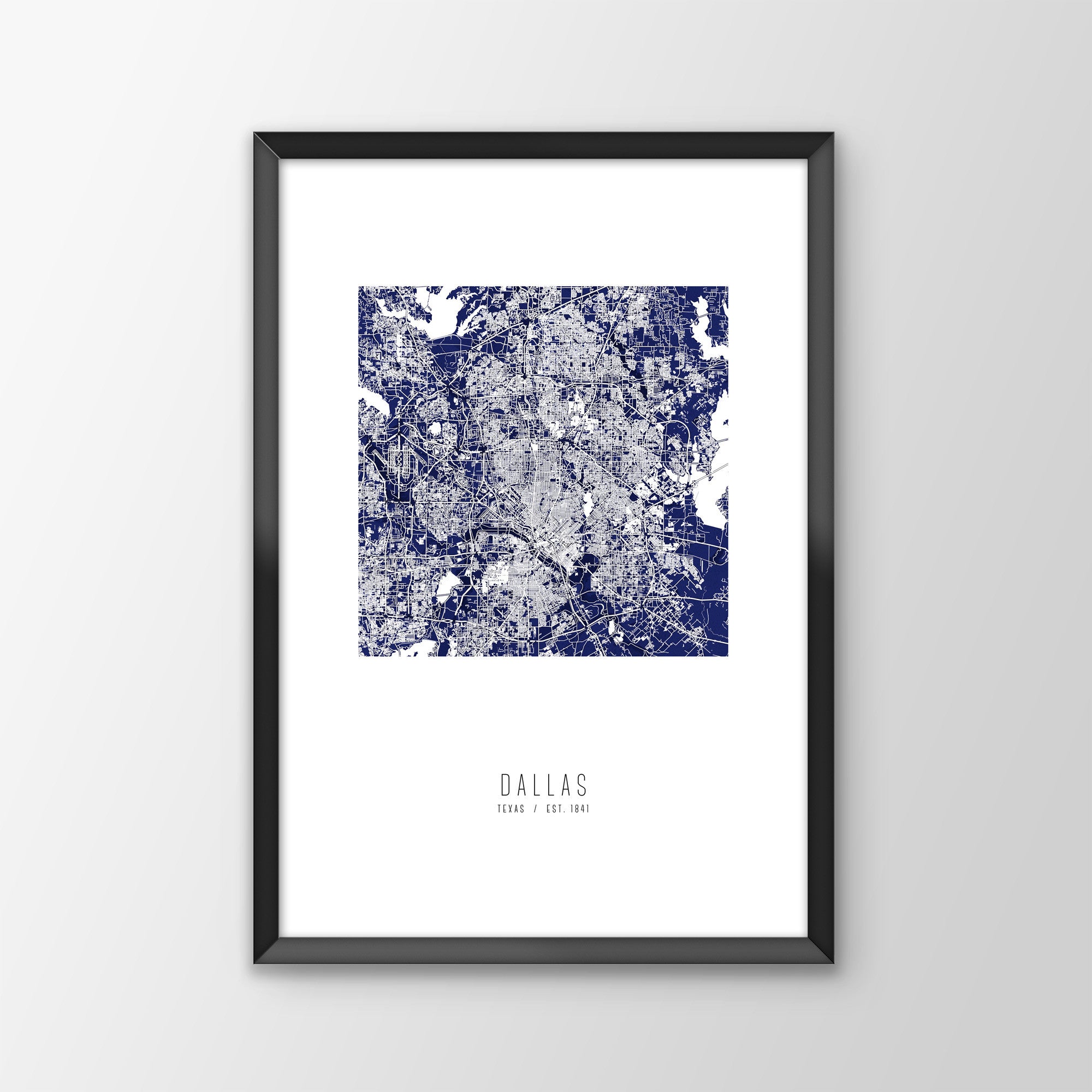 Dallas City Map Print