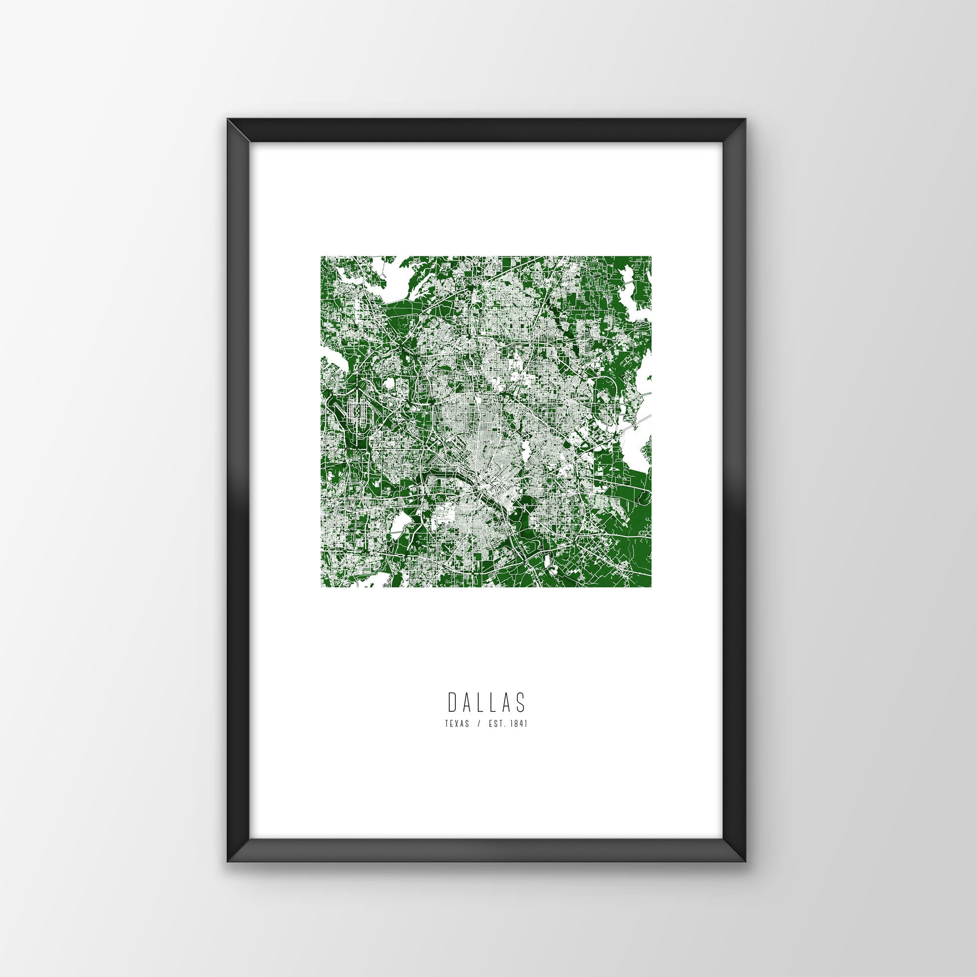 Dallas City Map Print