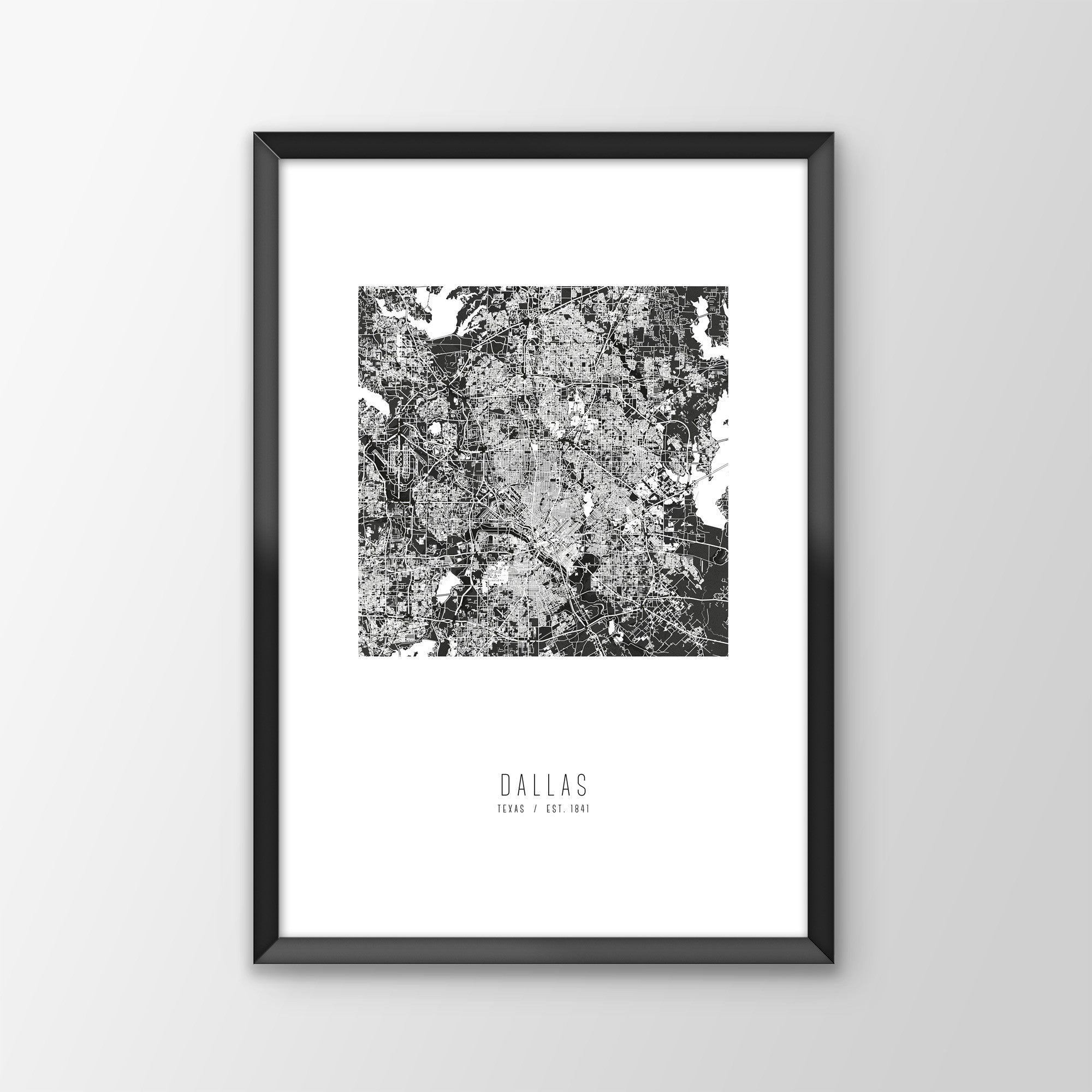 Dallas City Map Print