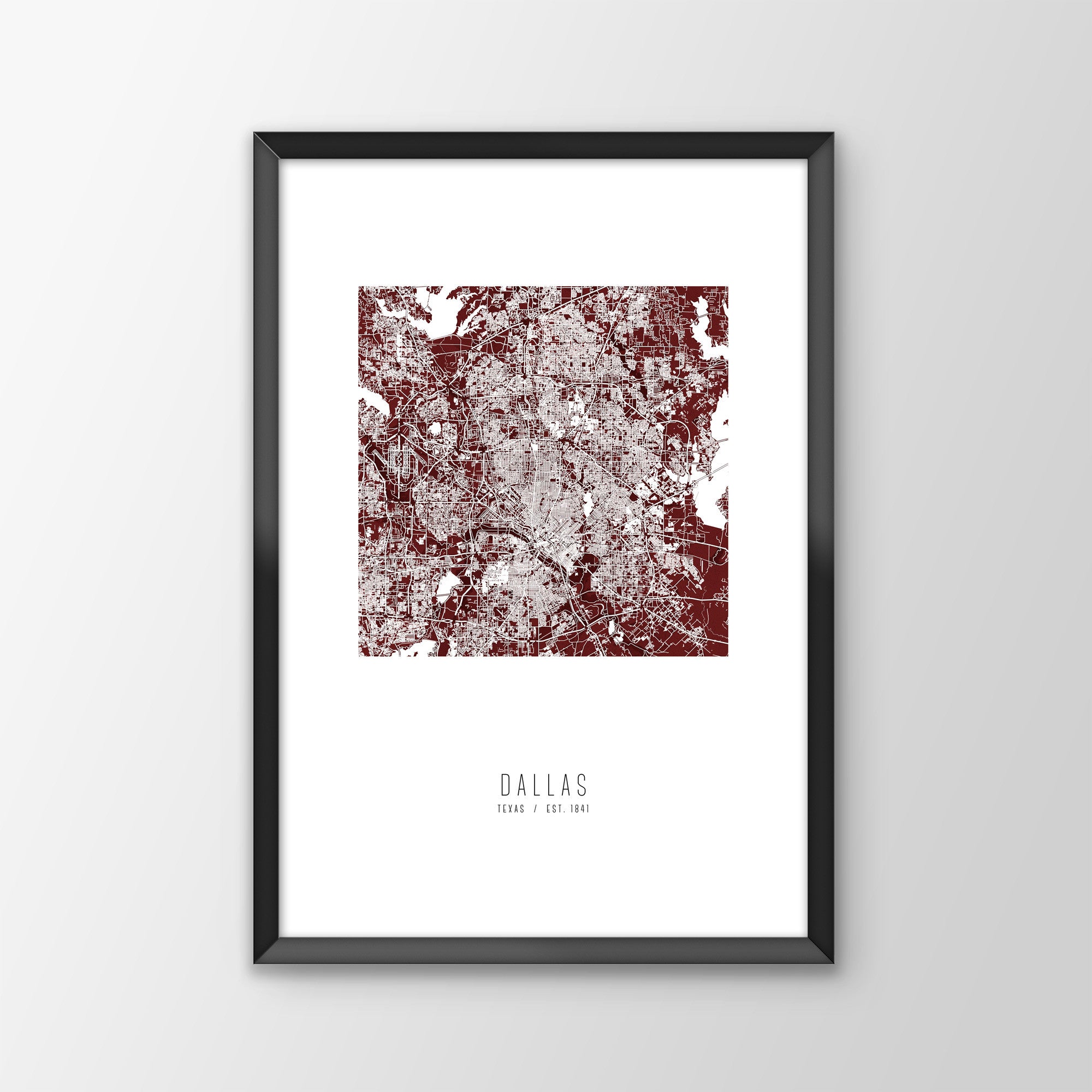 Dallas City Map Print